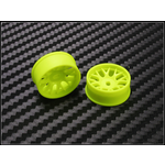 PN Racing PN Racing Mini-Z AWD Machine Cut BBS Front Wheel F2 Yellow #488YF2