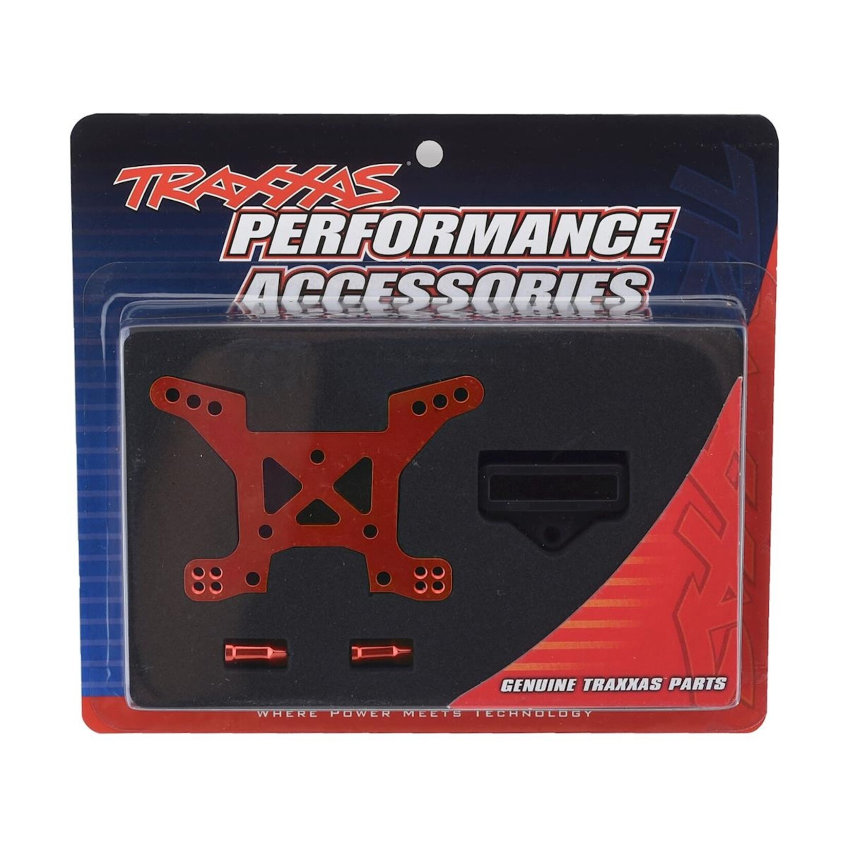 Traxxas #6739R Traxxas Aluminum Rustler 4X4 Front Shock Tower (Red)