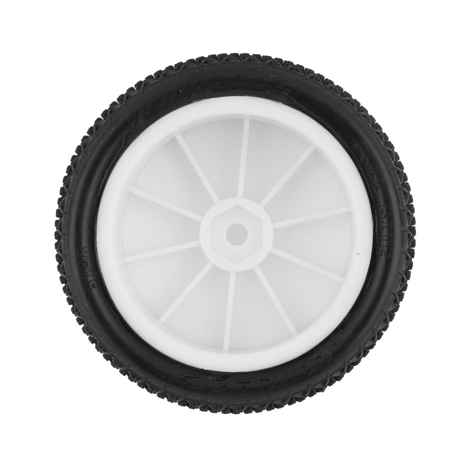 JConcepts JConcepts Fuzz Bite LP 2.2" Pre-Mounted 4WD Front Buggy Tire (White) (2) (Pink) w/12mm Hex #3108-101011