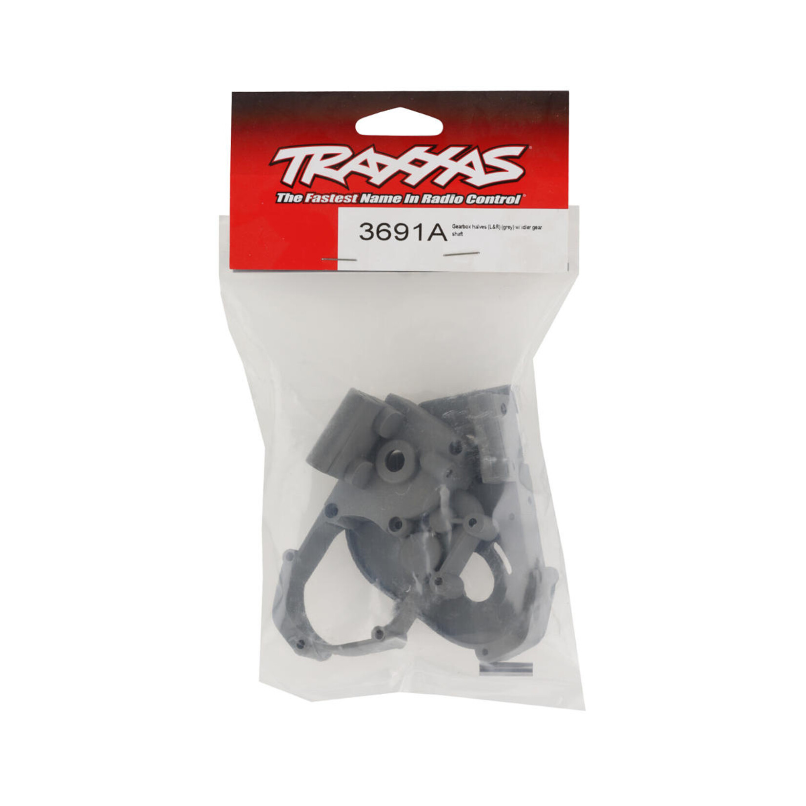 Traxxas #3691A Traxxas Gearbox Halves w/Idler Shaft (Gray)
