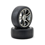 Traxxas Traxxas Front Tire & Wheel Set (2) (Black Chrome) (S1) #6479