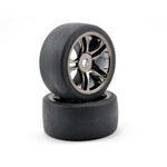 Traxxas Traxxas Rear Tire & Wheel Set (2) (Black Chrome) (S1) #6477