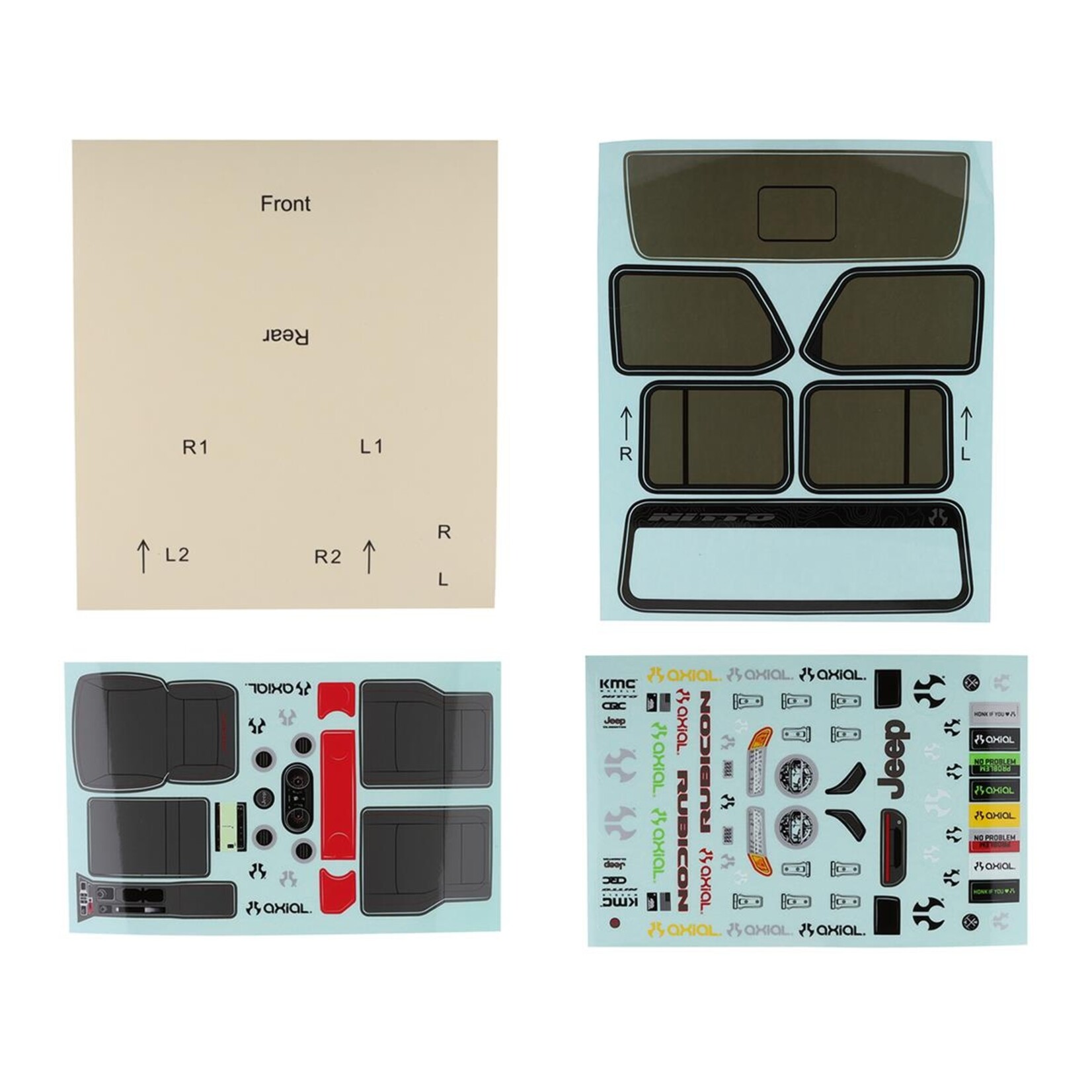 Axial #AXI230026  Axial Jeep JT Gladiator Body Set (Clear)