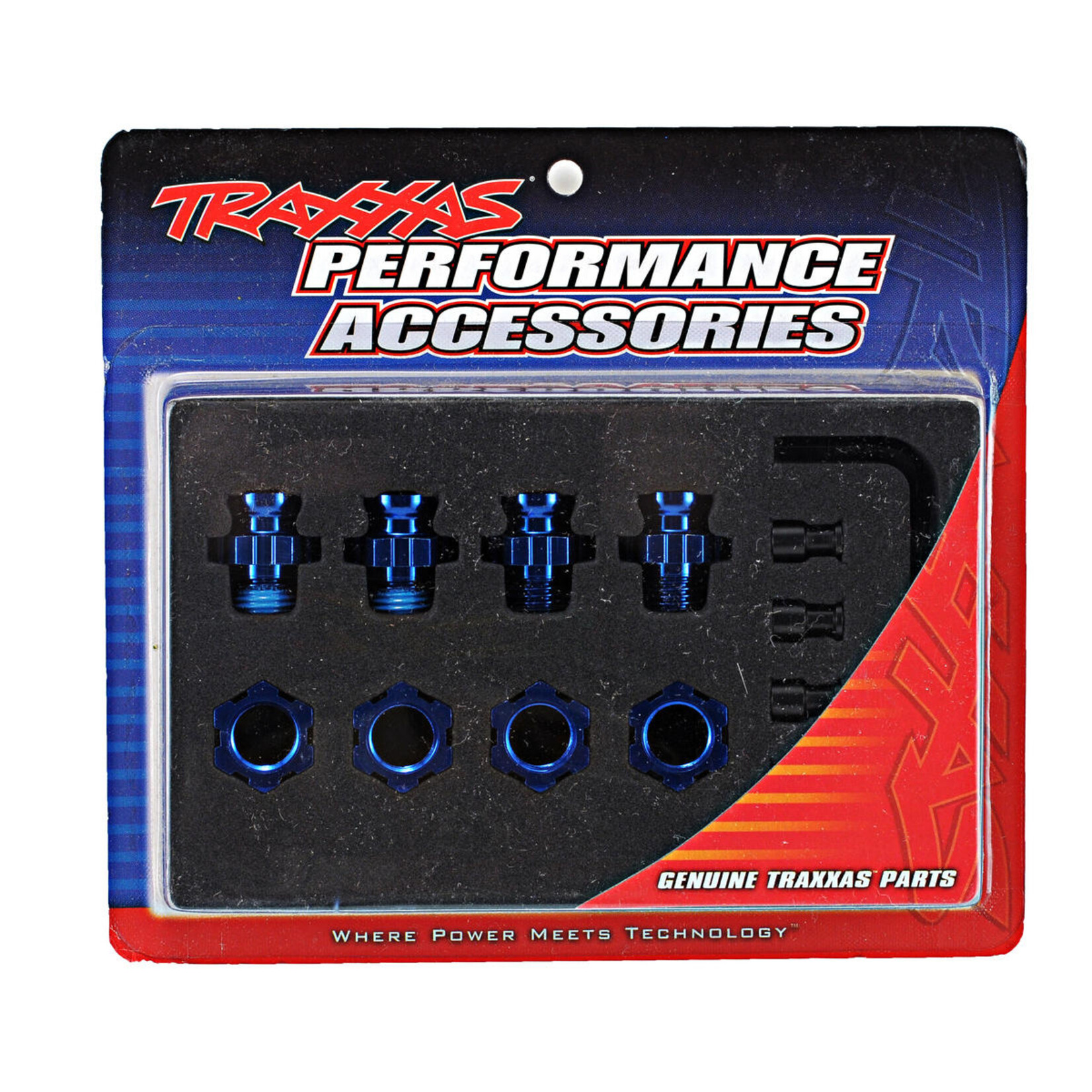 Traxxas #6856X Traxxas Aluminum 17mm Wheel Adapter Set (Blue) (4)