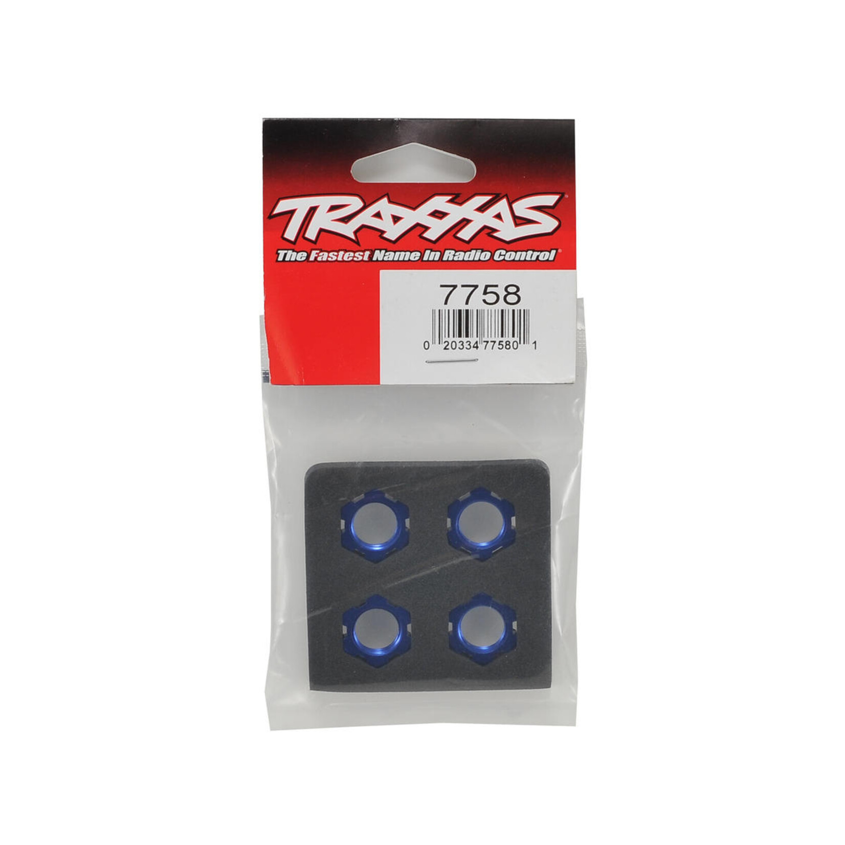Traxxas #7758 Traxxas Sledge/X-Maxx/E-Revo VXL 17mm Splined Wheel Nut (Blue) (4)