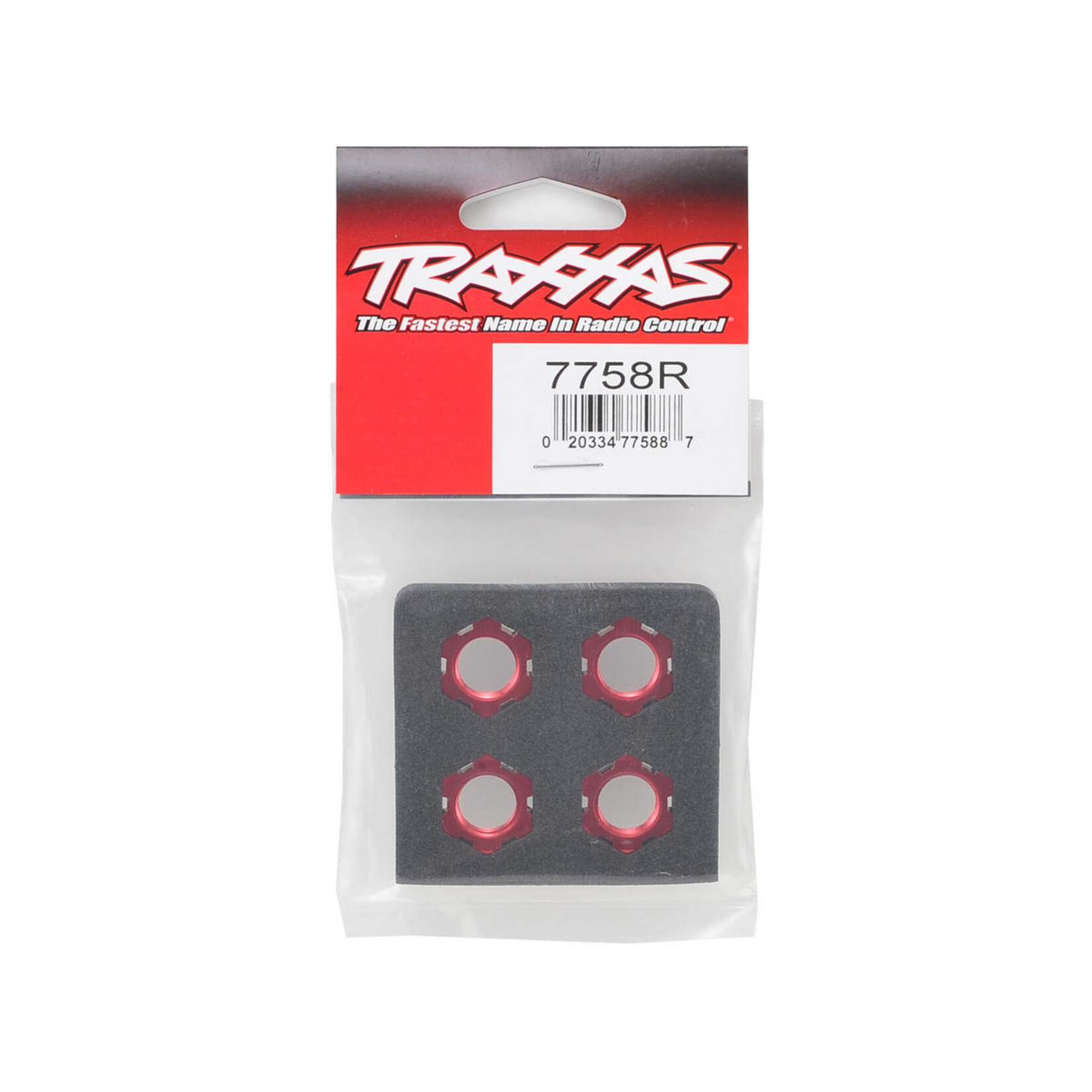Traxxas #7758R Traxxas Sledge/X-Maxx/E-Revo VXL 17mm Splined Wheel Nut (Red) (4)