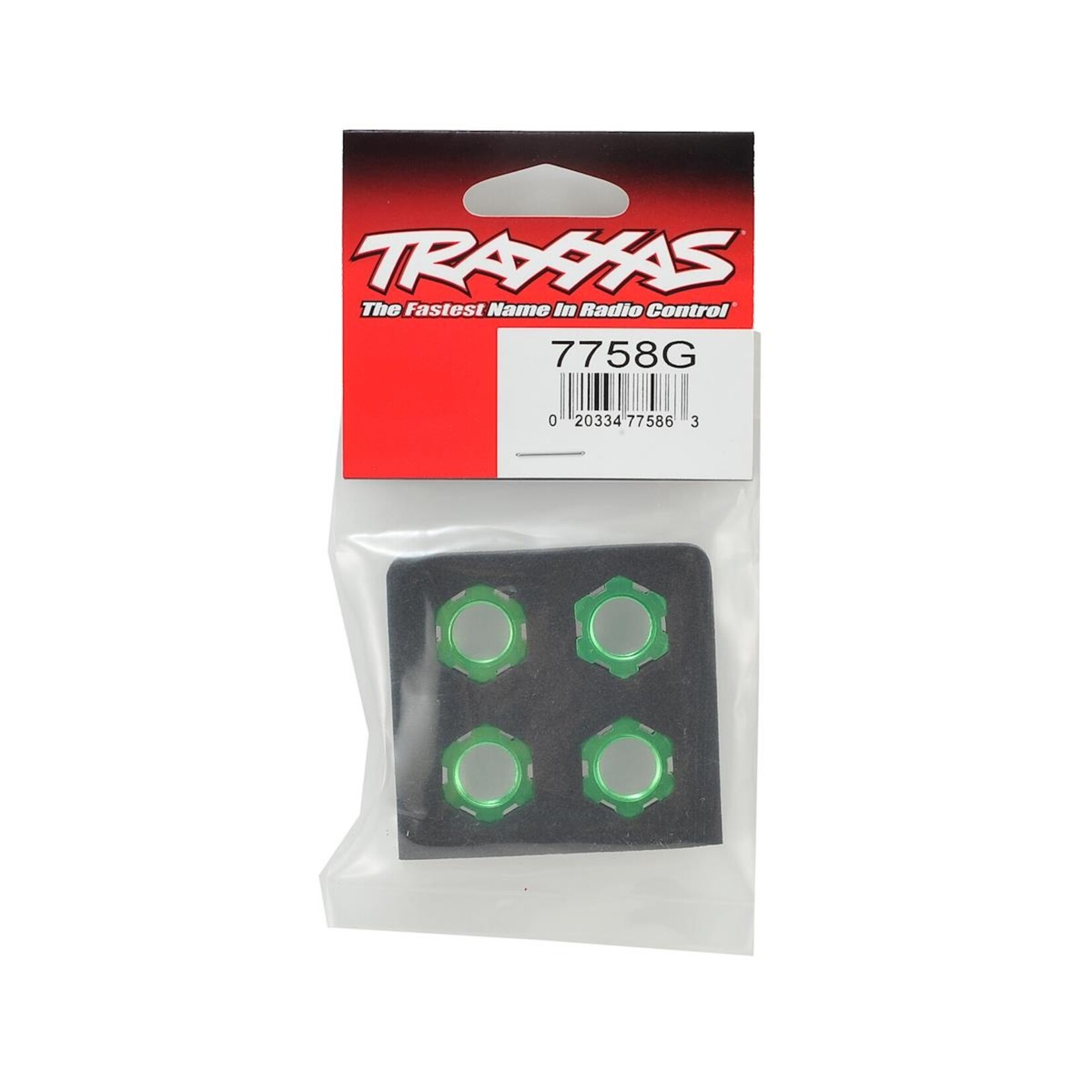 Traxxas #7758G Traxxas Sledge/X-Maxx/E-Revo VXL 17mm Splined Wheel Nut (Green) (4)