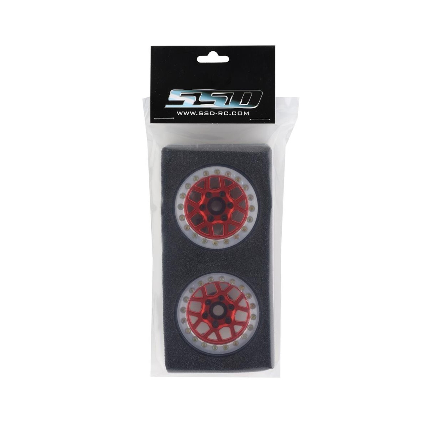 SSD RC #SSD00538 SSD RC 1.9" Boxer Beadlock Wheels (Red)