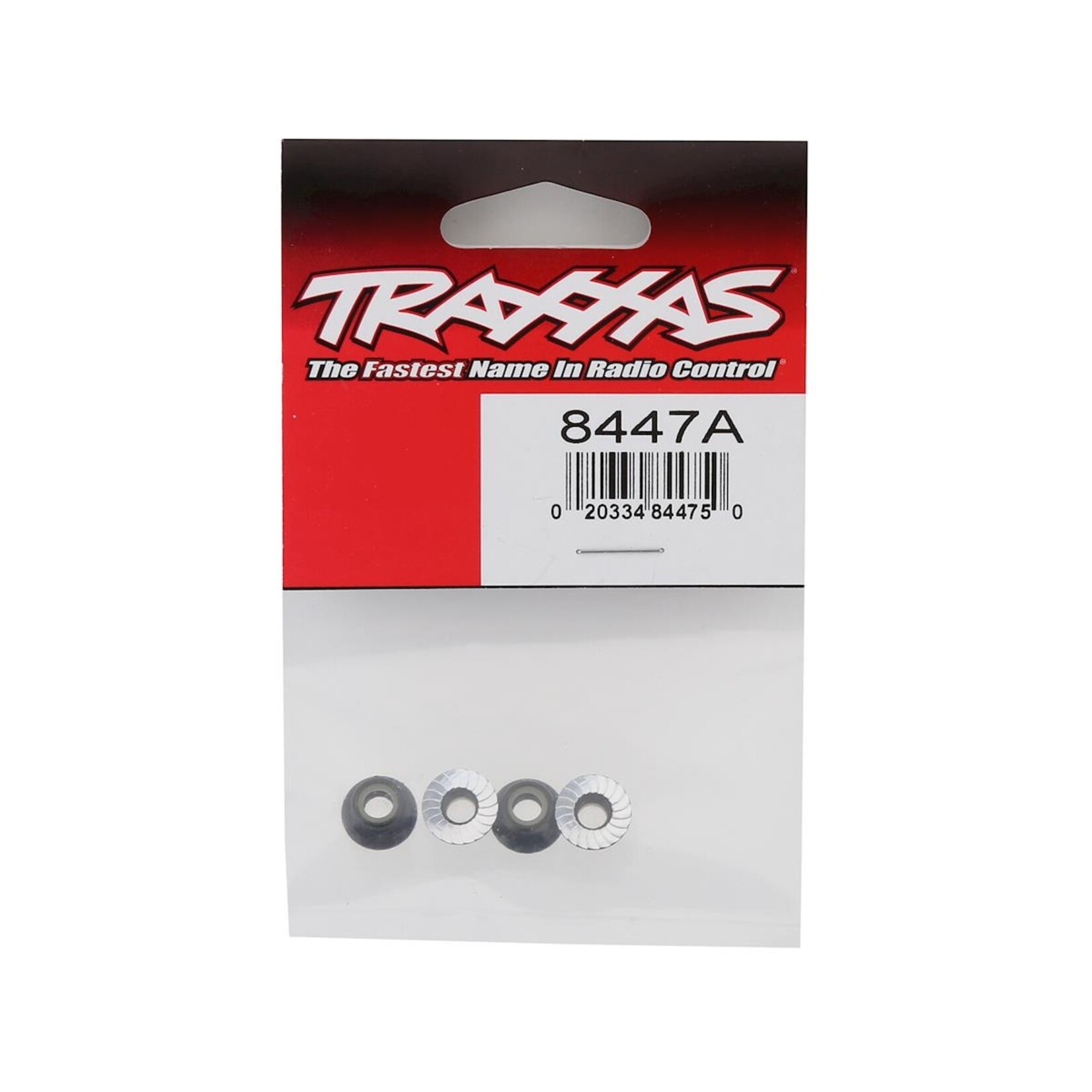 Traxxas #8447A Traxxas 5mm Aluminum Flanged Nylon Locking Nuts (Black) (4)