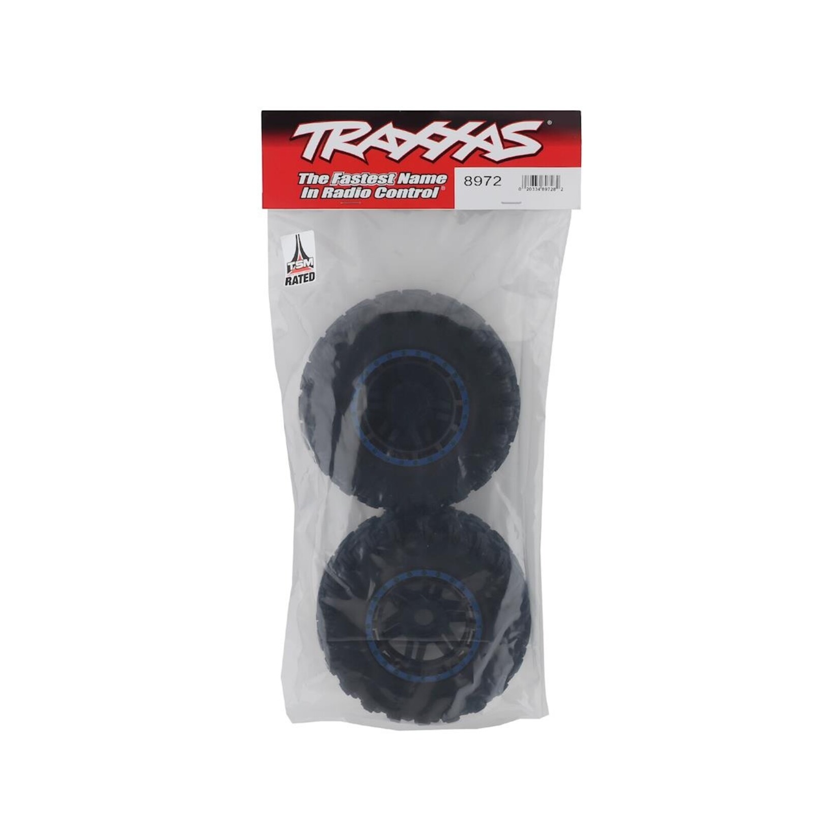 Traxxas #8972A  Traxxas Maxx 2.8" All-Terrain Pre-Mounted Tires (2) (Blue)