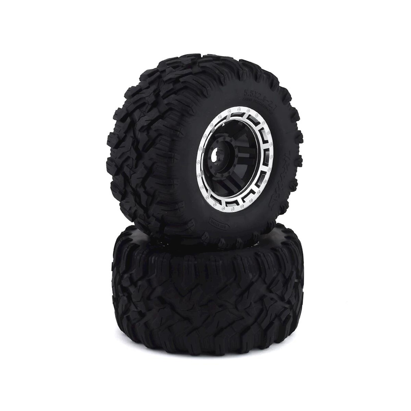 Traxxas #8972X  Traxxas Maxx 2.8" All-Terrain Pre-Mounted Tires (2) (Chrome)