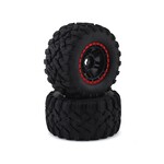 Traxxas #8972R  Traxxas Maxx All-Terrain Pre-Mounted Tires (2) (Black/Red)