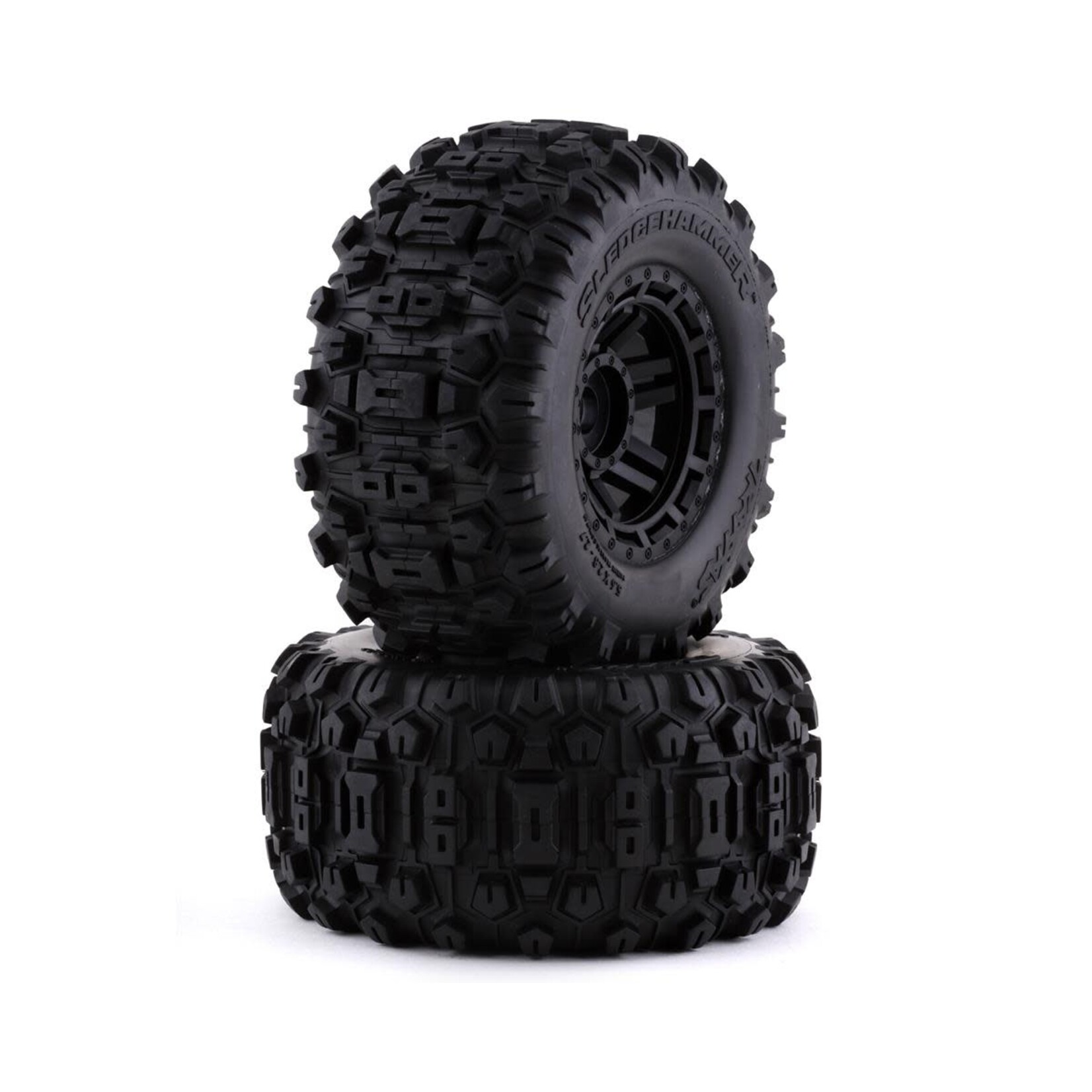 Traxxas #8973  Traxxas Maxx Pre-Mounted Sledgehammer Tires w/2.8" Wheels (Black) (2) (17mm Hex)