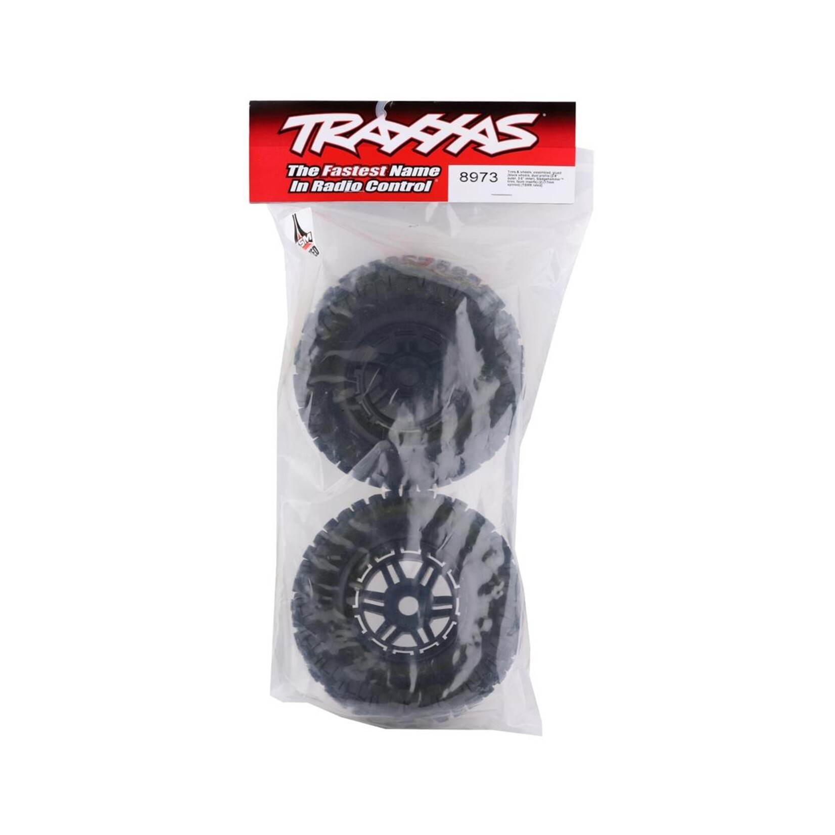 Traxxas #8973  Traxxas Maxx Pre-Mounted Sledgehammer Tires w/2.8" Wheels (Black) (2) (17mm Hex)