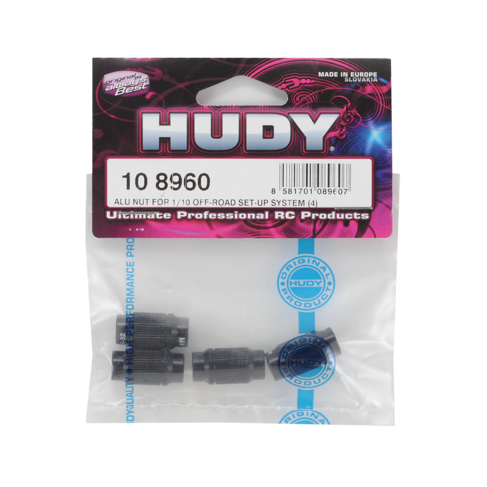 Hudy #108960  Hudy Aluminum 1/10 Off-Road Set-Up System Wheel Nuts (4)