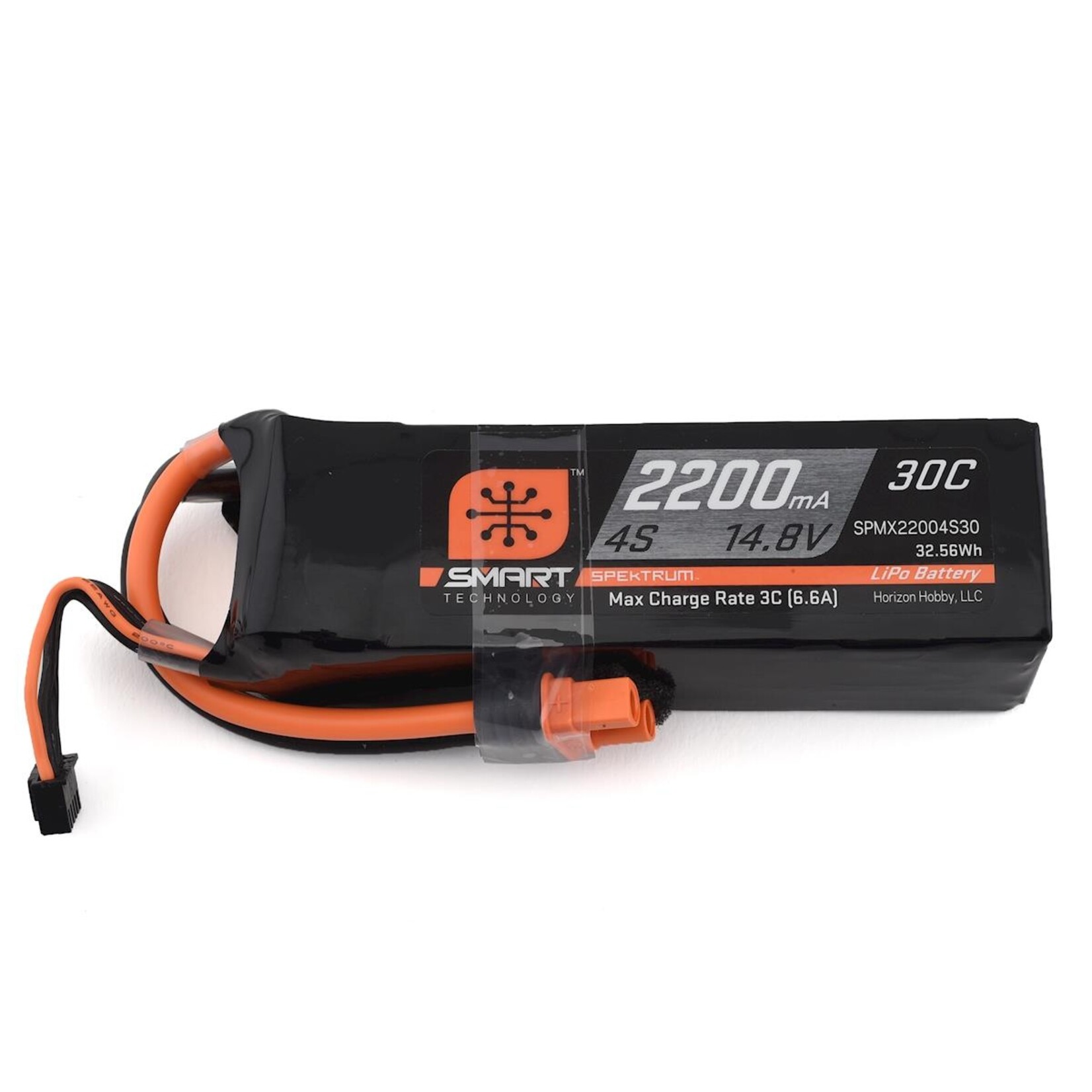Spektrum #SPMX22004S30 Spektrum RC 4S Smart LiPo 30C Battery Pack w/IC3 Connector (14.8V/2200mAh)