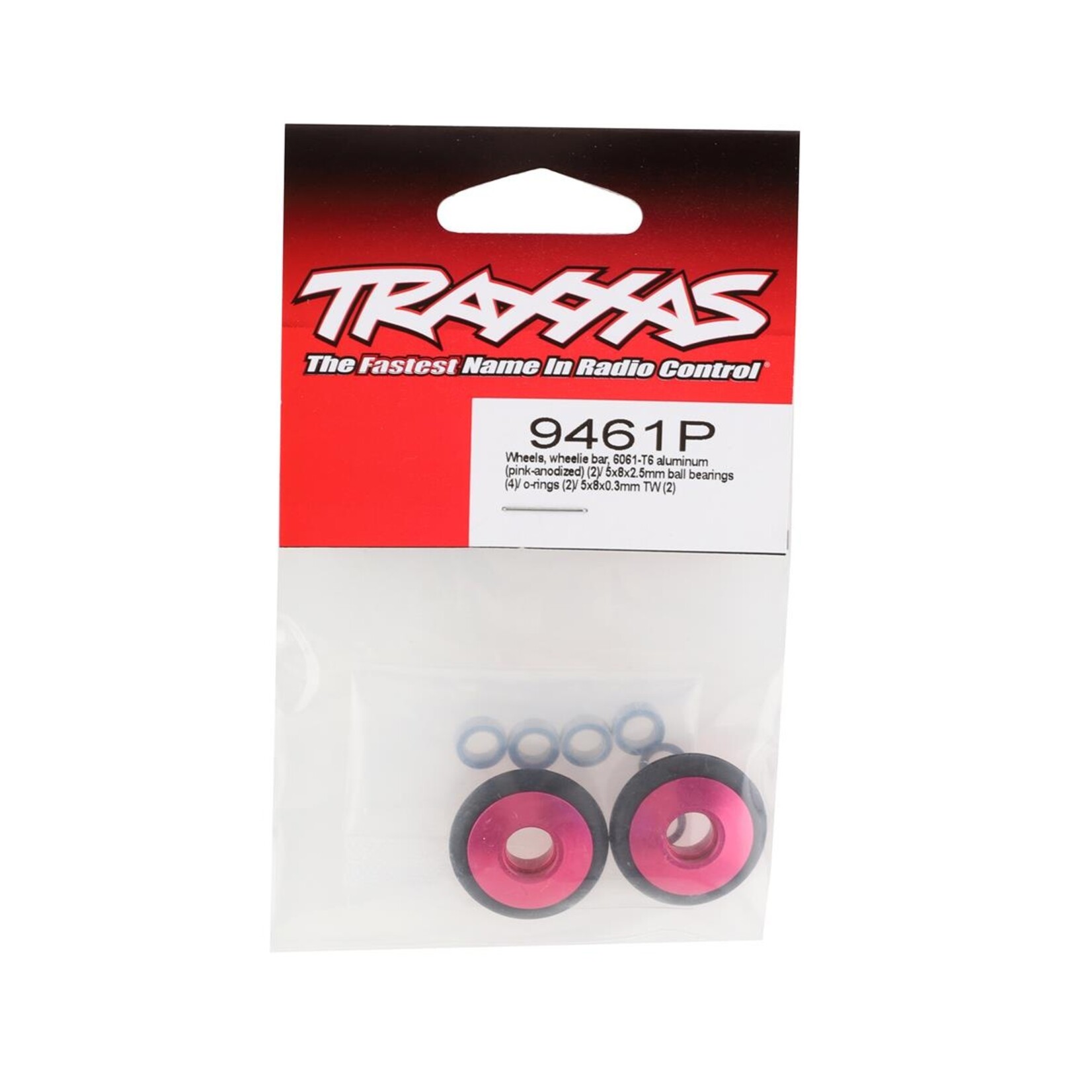 Traxxas #9461P Traxxas Bandit/Rustler/Stampede 2WD Aluminum Wheelie Bar Wheels (Pink) (2)