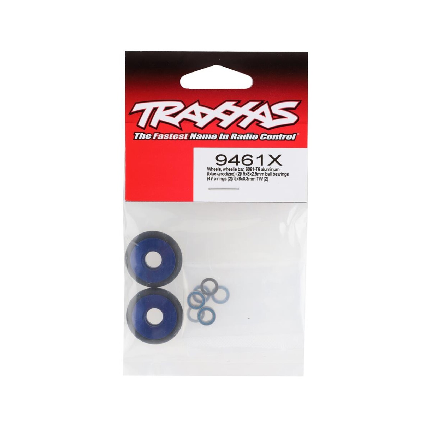 Traxxas Traxxas Bandit/Rustler/Stampede 2WD Aluminum Wheelie Bar Wheels (Blue) (2) #9461X