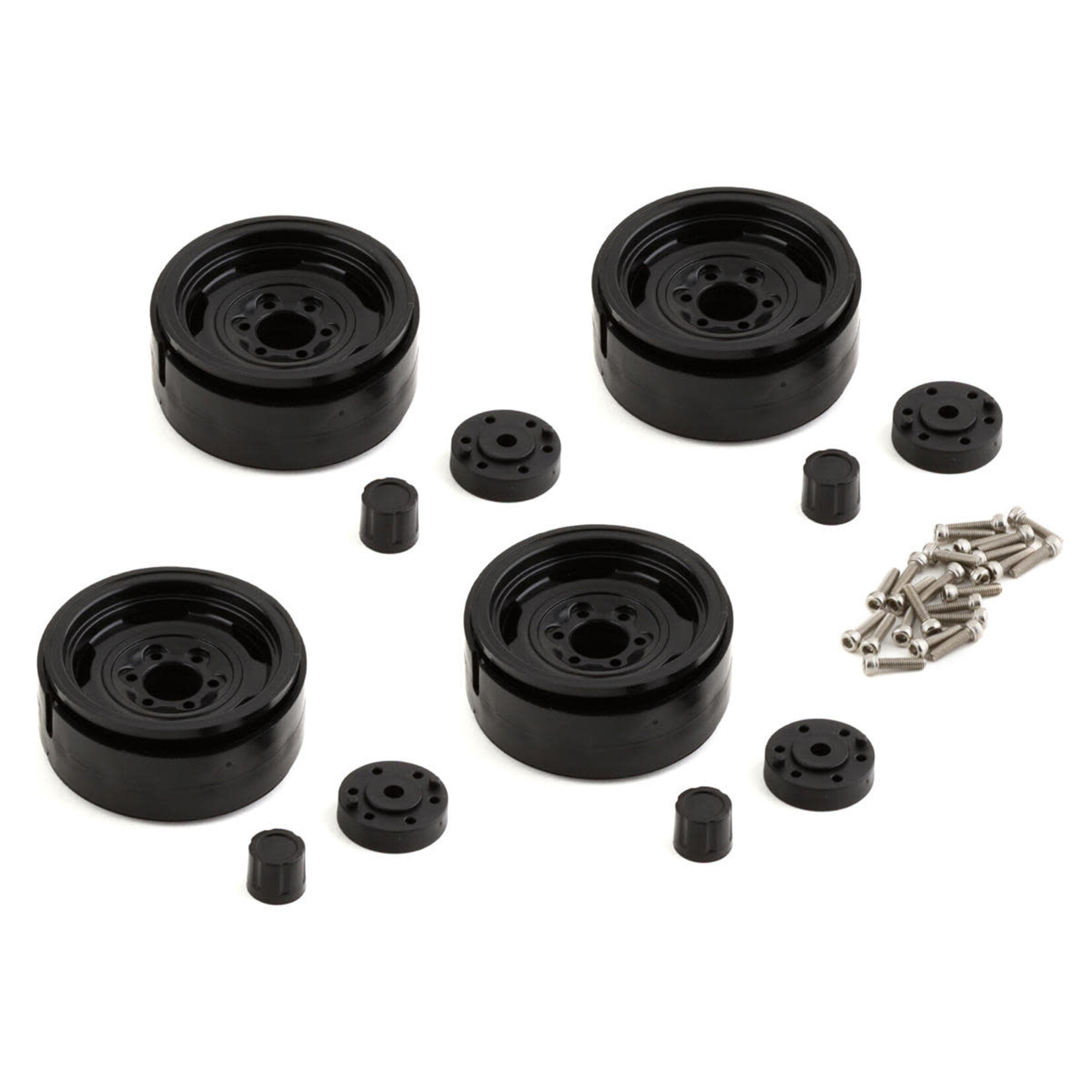 Element RC #42328 Element RC Enduro 1.9" Steelie Wheels (Black) (4)