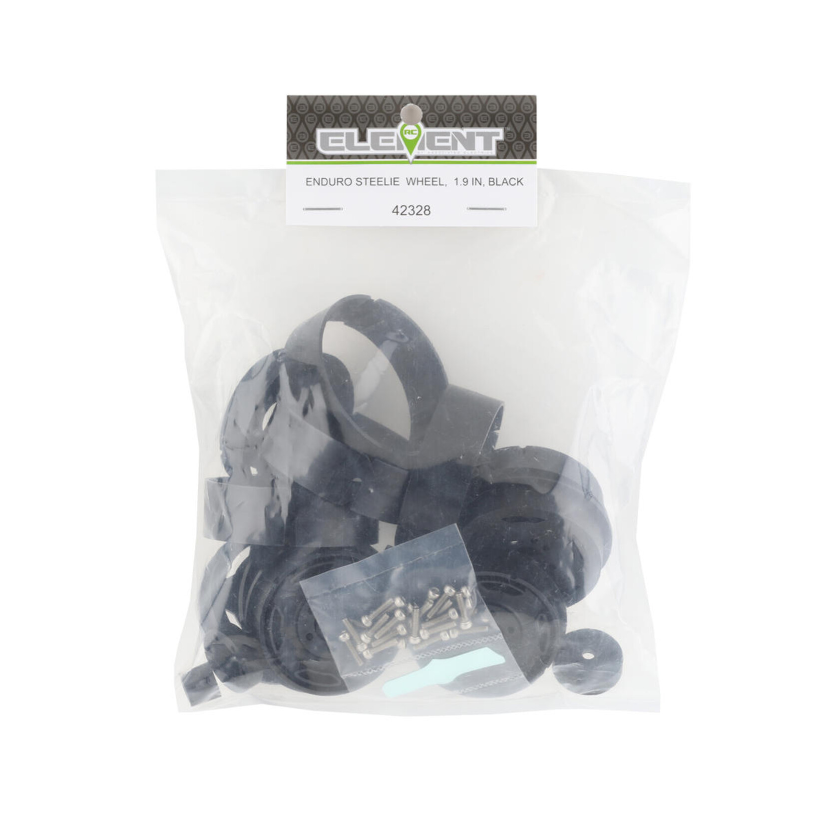 Element RC #42328 Element RC Enduro 1.9" Steelie Wheels (Black) (4)