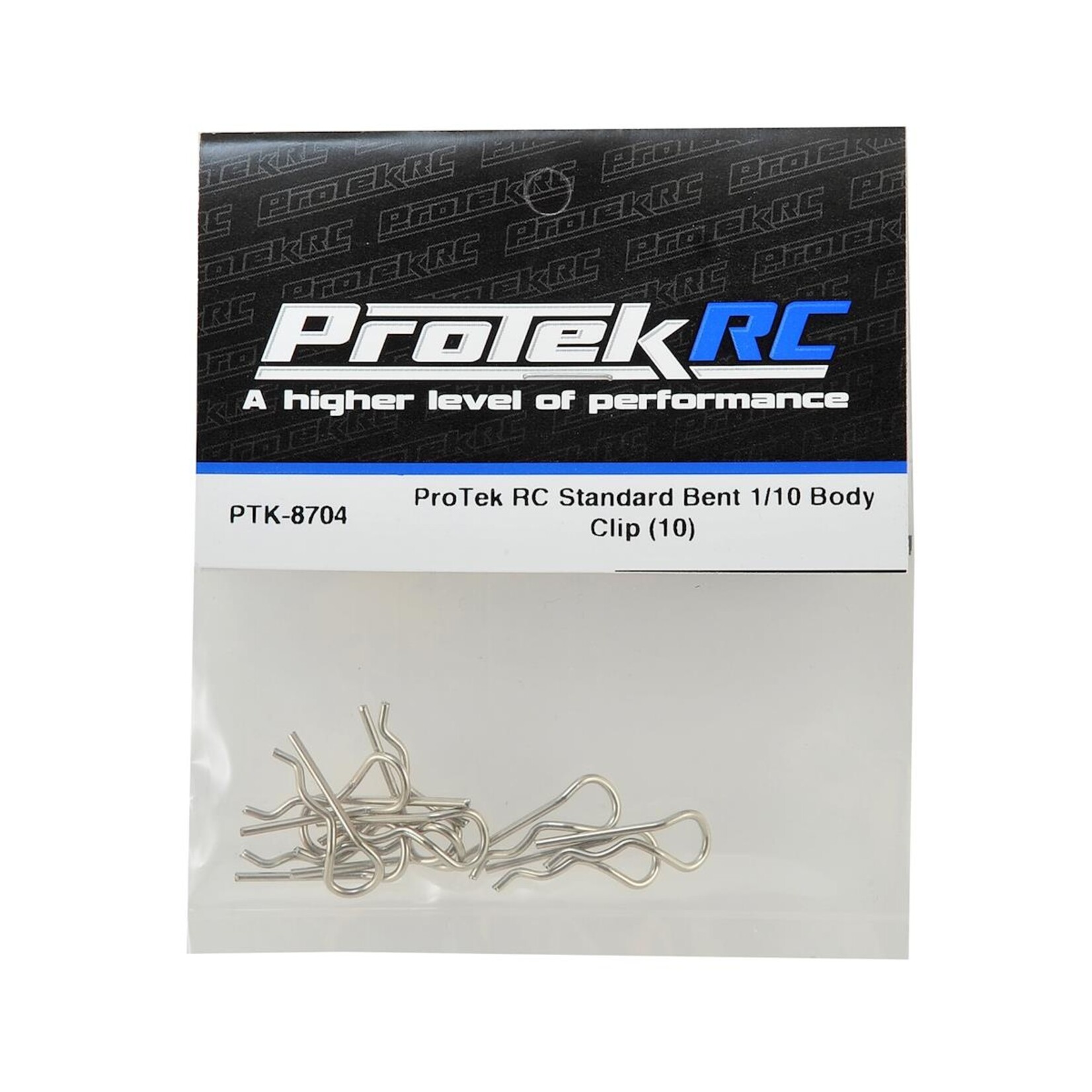 ProTek RC #PTK-8704 ProTek RC Standard Bent Body Clip (10) (1/10 Scale)