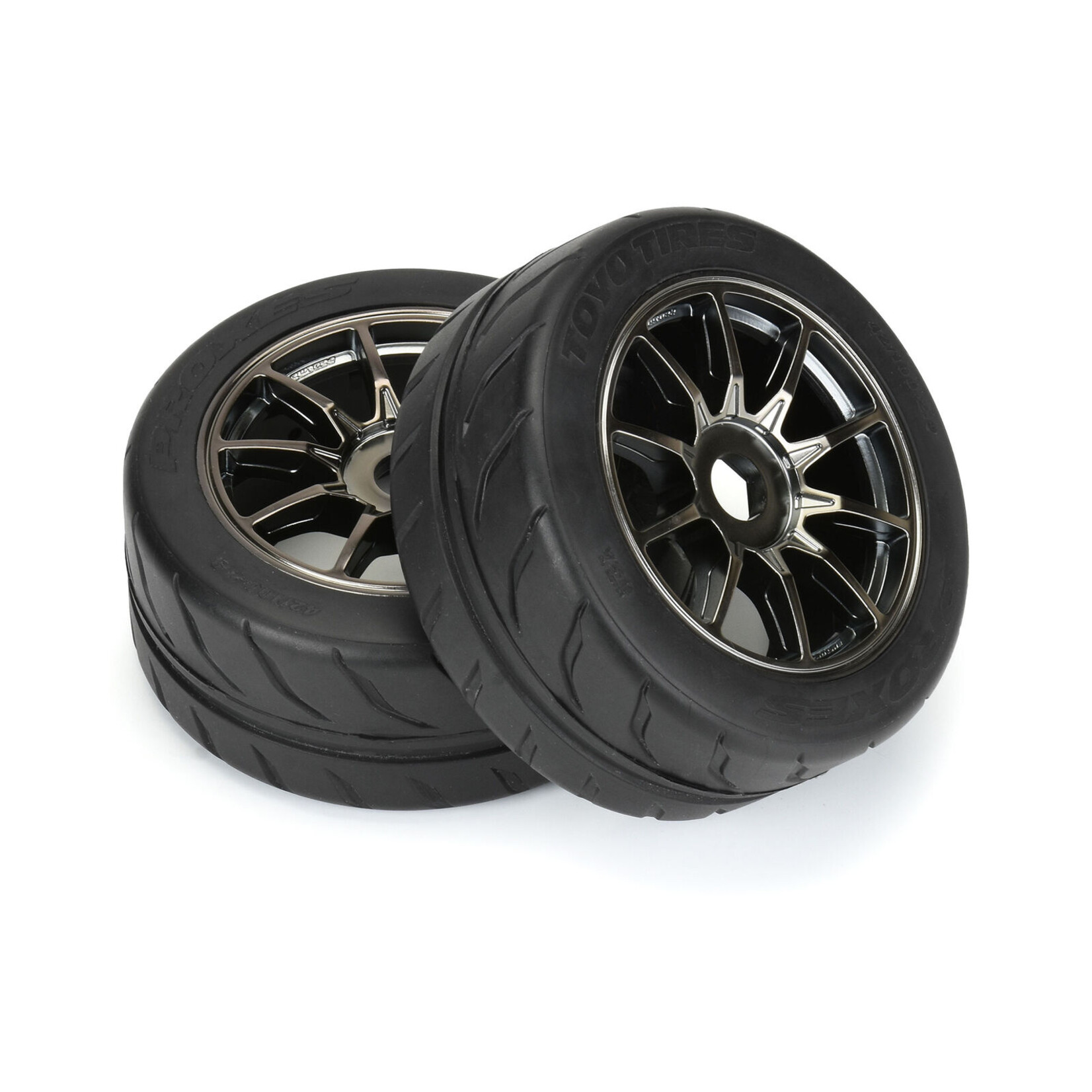 Pro-Line #10199-11 Pro-Line 1/7 Toyo Proxes 2.9" Belted Tires Pre-Mounted w/17mm Spectre Wheels (Gunmetal)