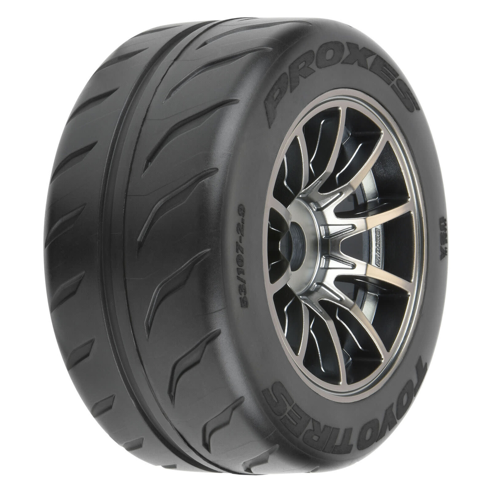 Pro-Line #10200-11 Pro-Line 1/7 Rear Toyo Proxes 2.9" Belted Tires Pre-Mounted w/17mm Spectre Wheels (Gunmetal)