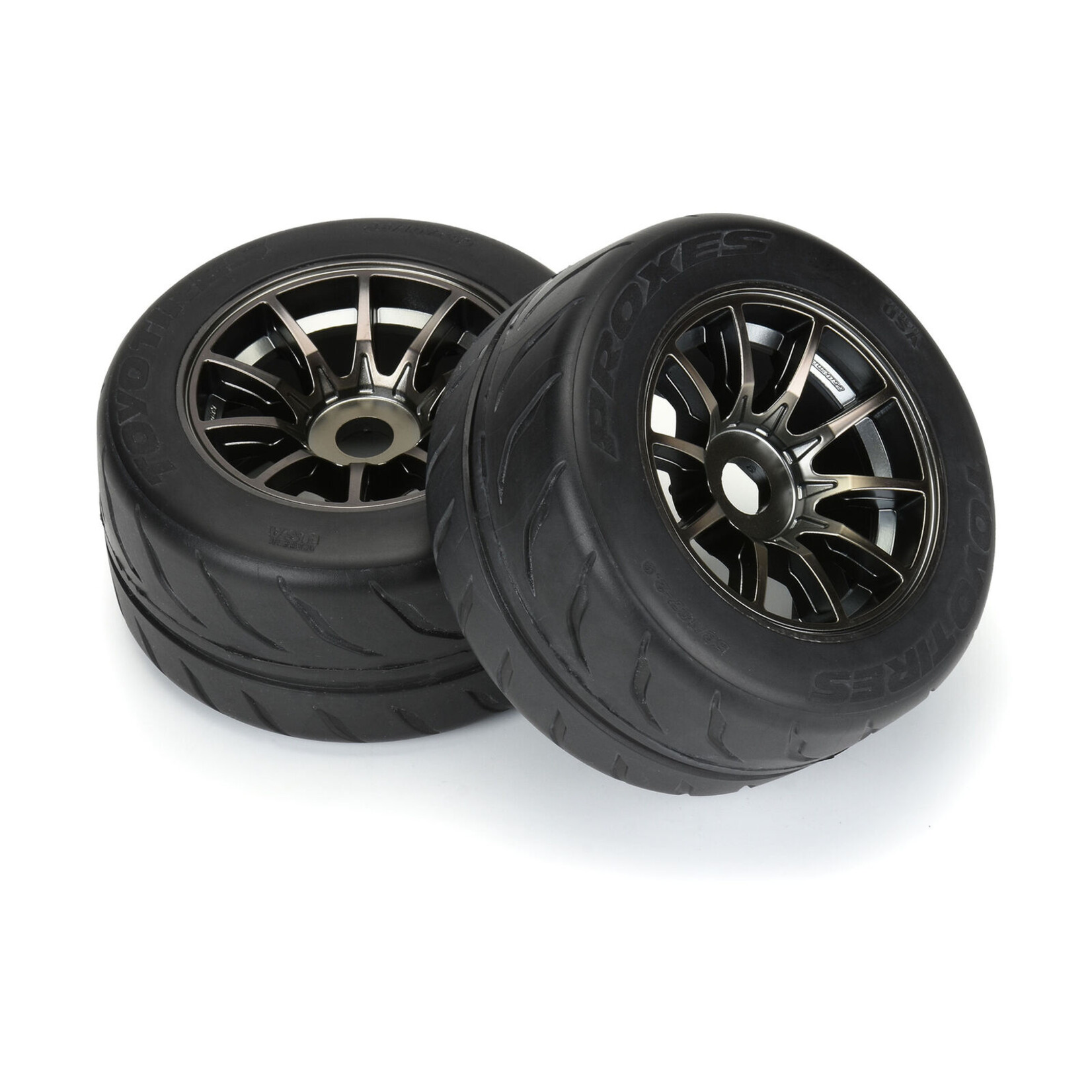 Pro-Line #10200-11 Pro-Line 1/7 Rear Toyo Proxes 2.9" Belted Tires Pre-Mounted w/17mm Spectre Wheels (Gunmetal)