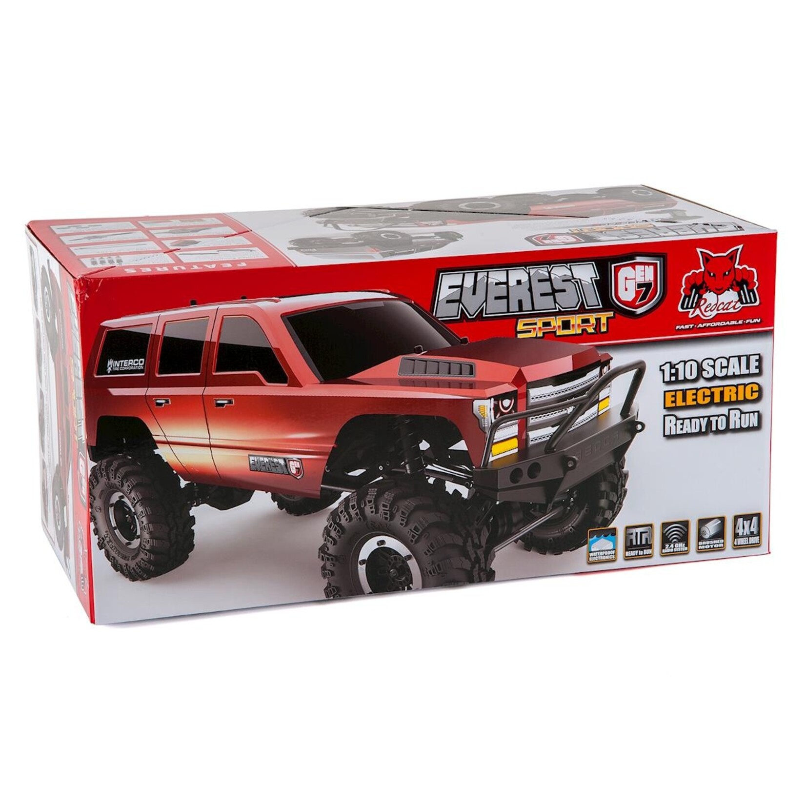 Redcat Racing #131800V1-ORANGE  RedCat Racing 1/10 Everest Gen7 Sport 4WD Rock Crawler Brushed RTR (Burnt Orange)