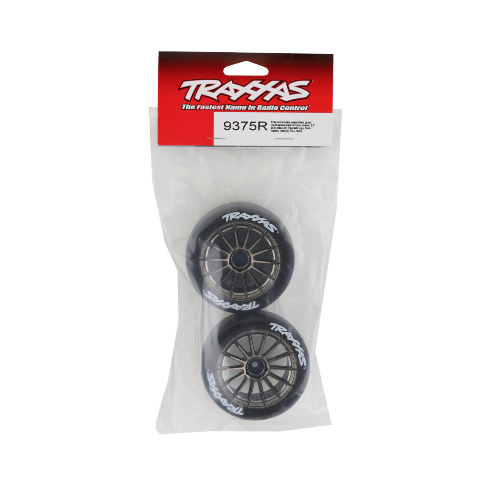 Traxxas #9375R Traxxas Sticky 2.0" Response Pre-Mounted Tires w/Multi-Spoke Wheels (Satin Chrome) (2) (Rear) (VXL)