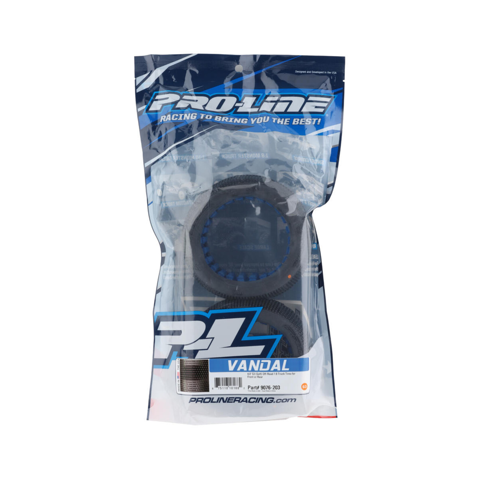 Pro-Line #9076-203  Pro-Line Vandal VTR 4.0" 1/8 Truggy Tires w/Foam (2) (S3)