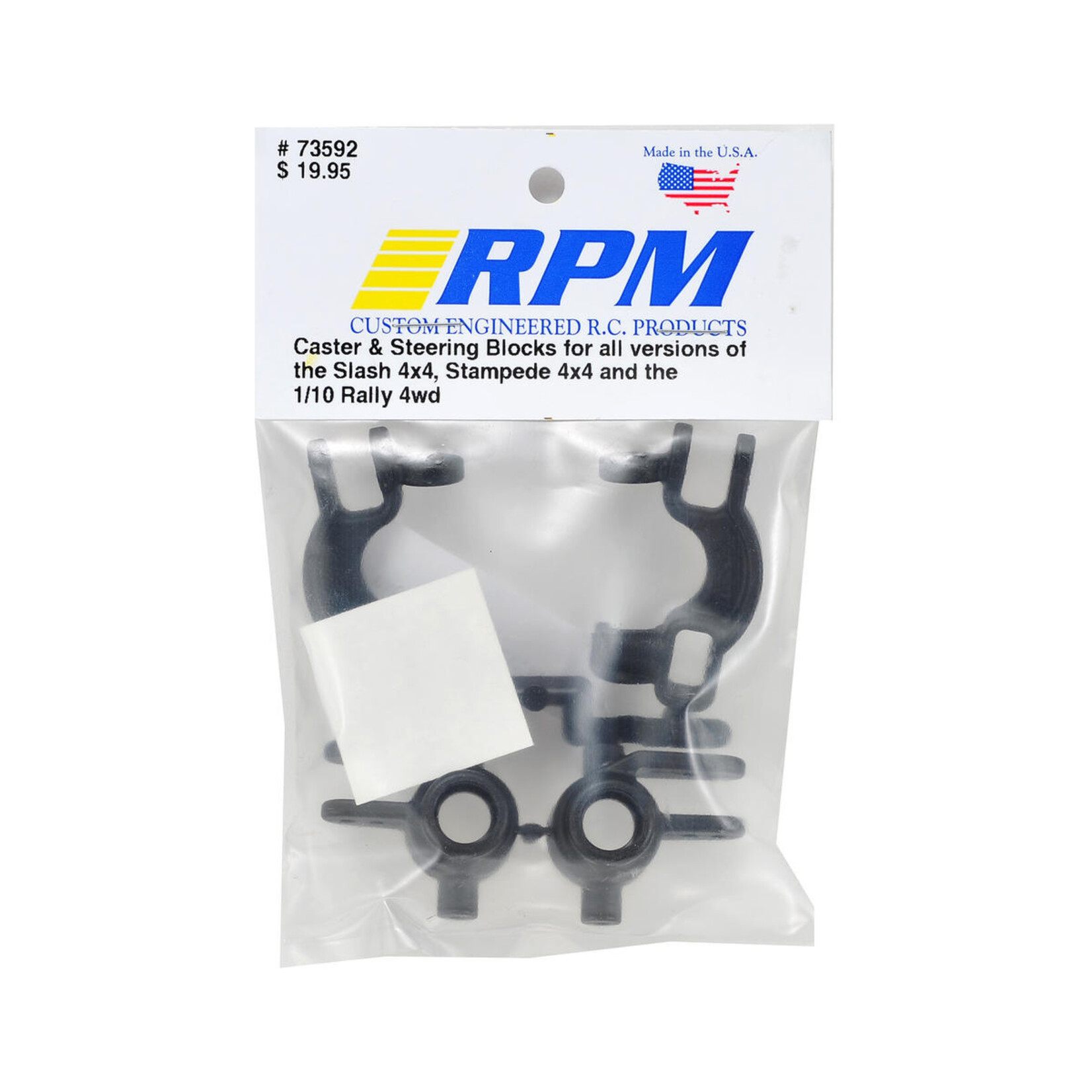 RPM RPM Traxxas 4x4 Caster & Spindle Block Set (Black) #73592