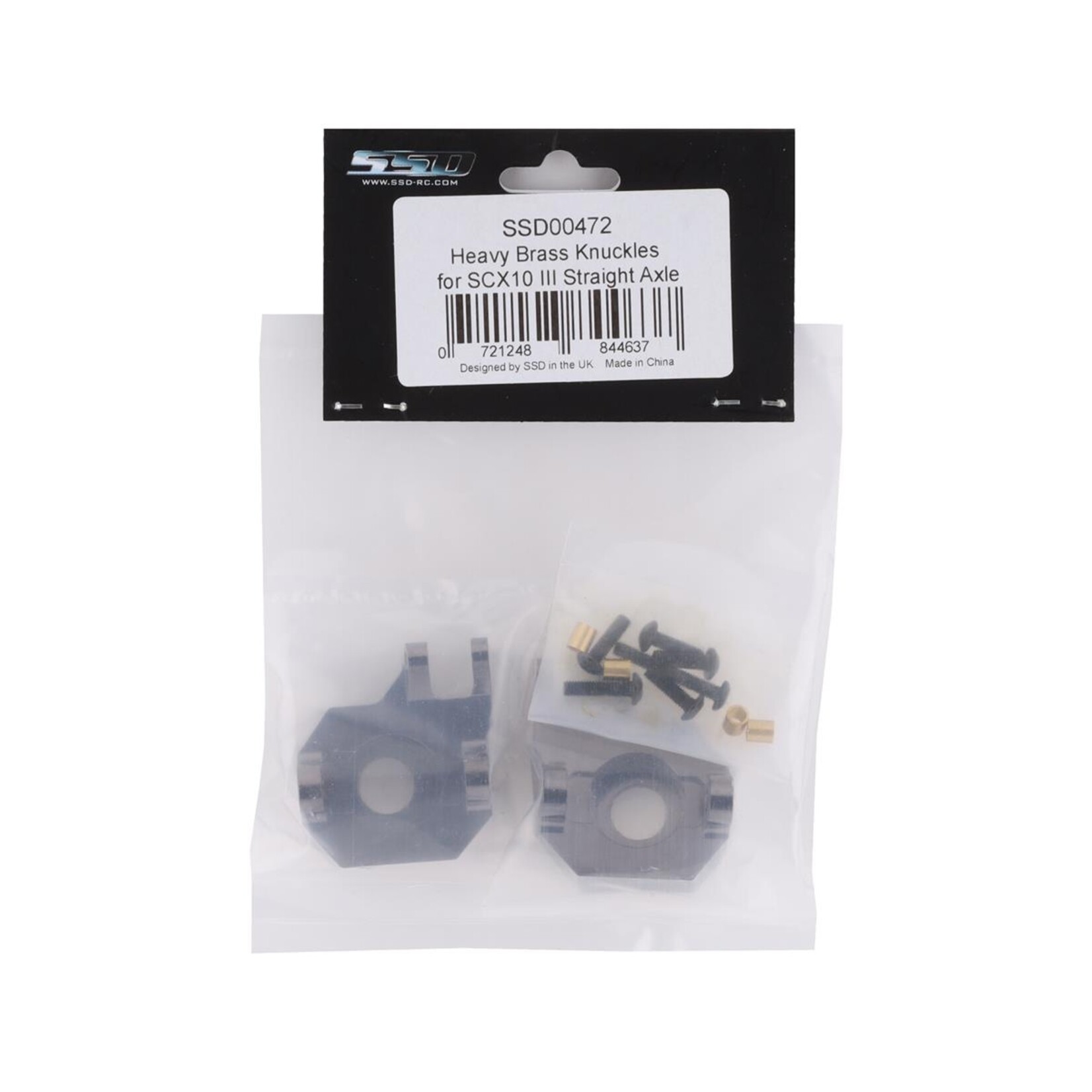 SSD RC #SSD00472 SSD RC SCX10 Pro & III Straight Axle Heavy Brass Steering Knuckles (2)