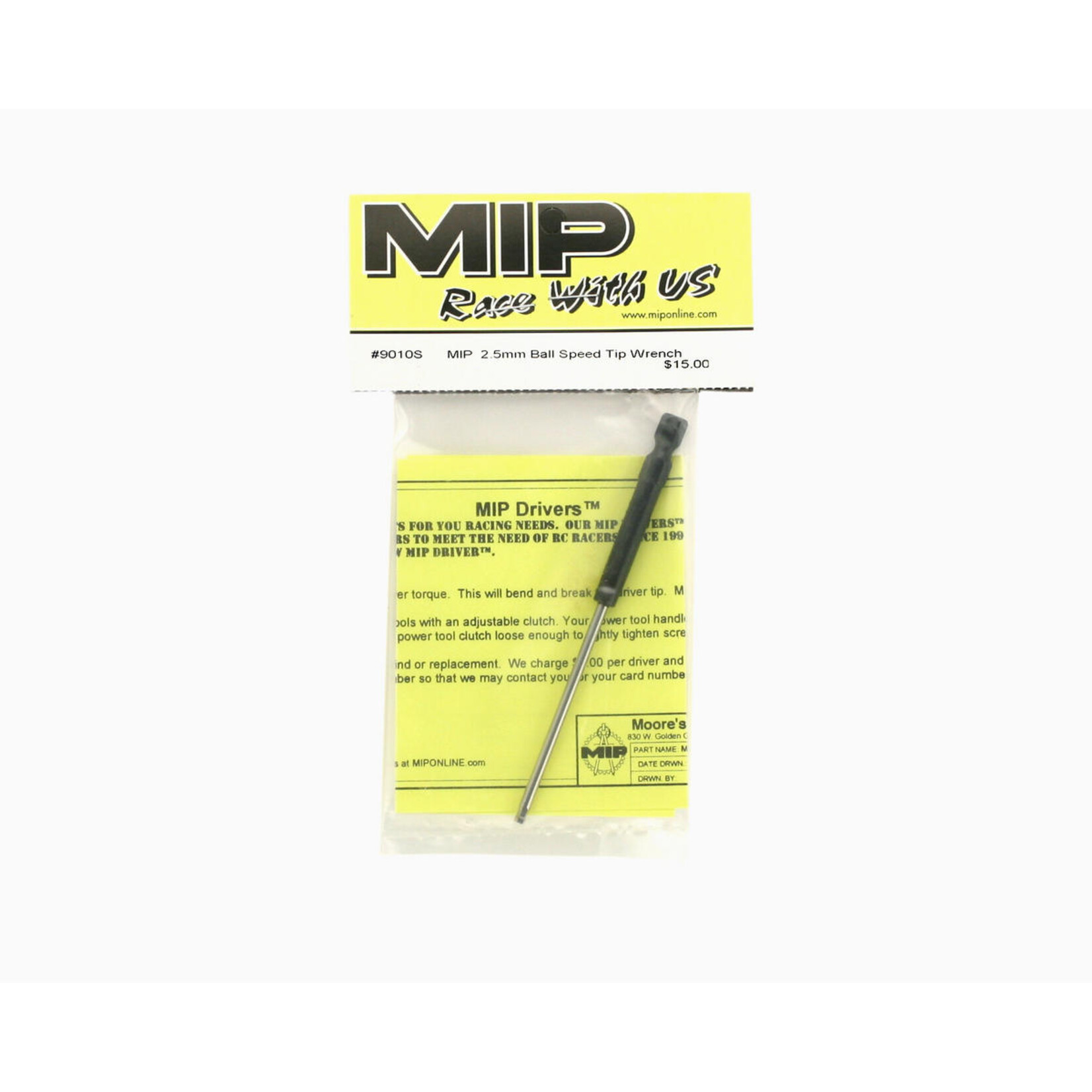 MIP MIP Speed Tip Ball End Hex Wrench (2.5mm) #9010s
