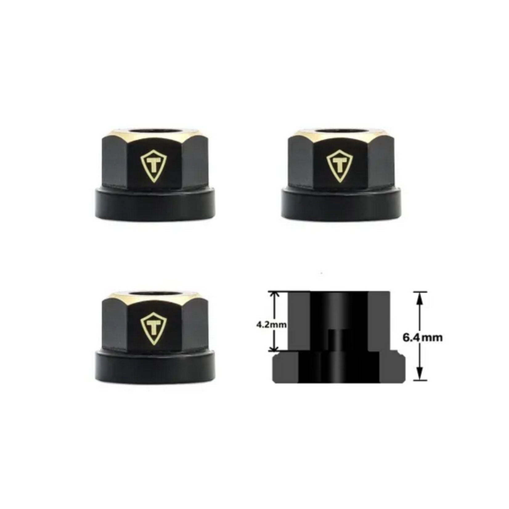 Treal #X003CMWLMT TREAL FMS FCX24 Brass Wheel Hub Wheel Spacers
