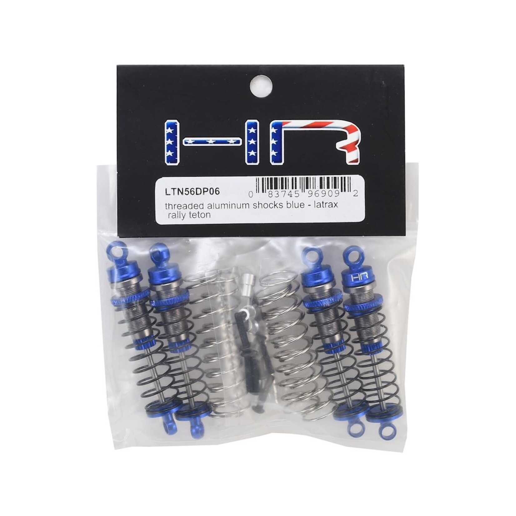 Hot Racing #LTN56DP06 Hot Racing Traxxas 1/16 Threaded Aluminum Shocks (Blue)