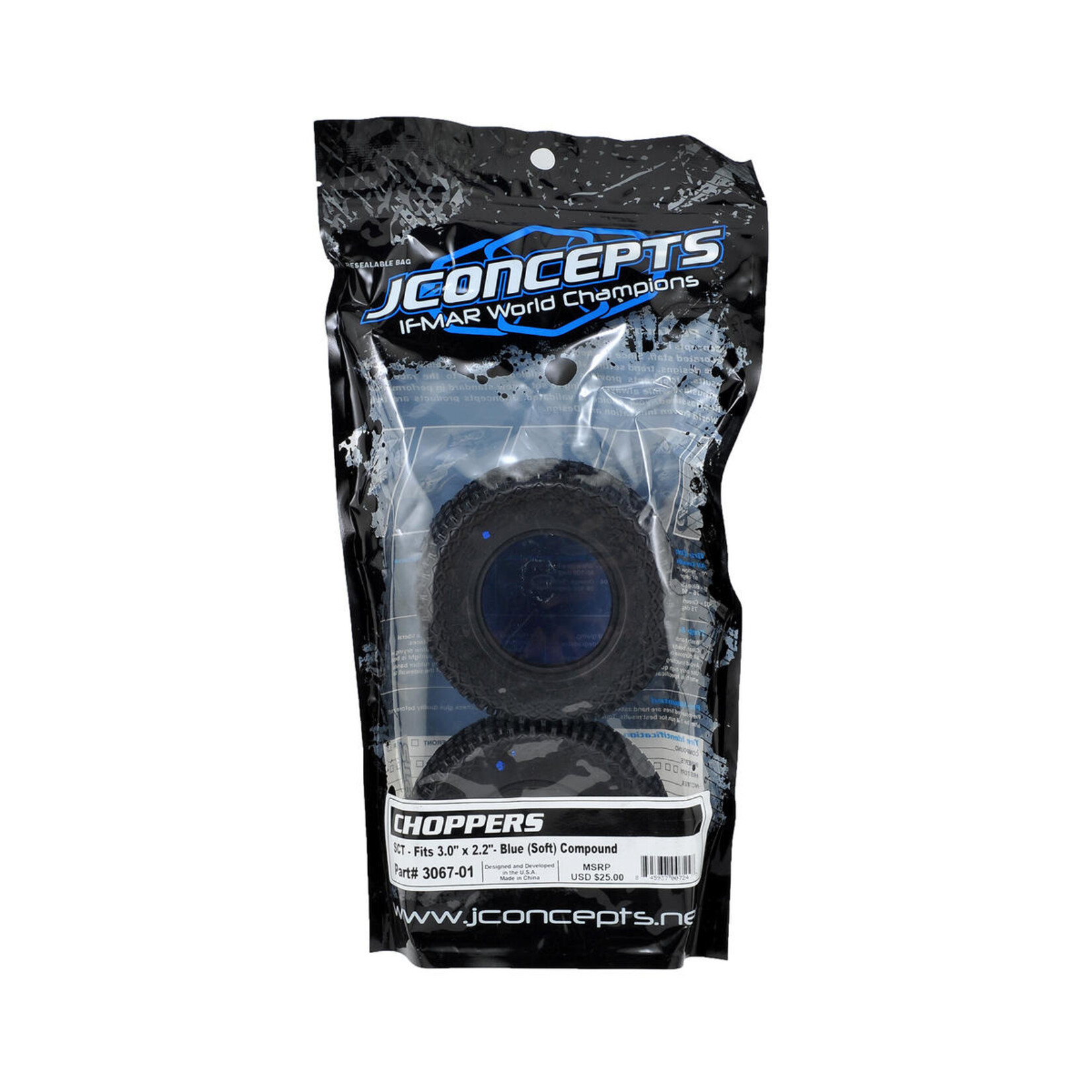JConcepts #3067-01 JConcepts Choppers Short Course Tires (2) (Blue)