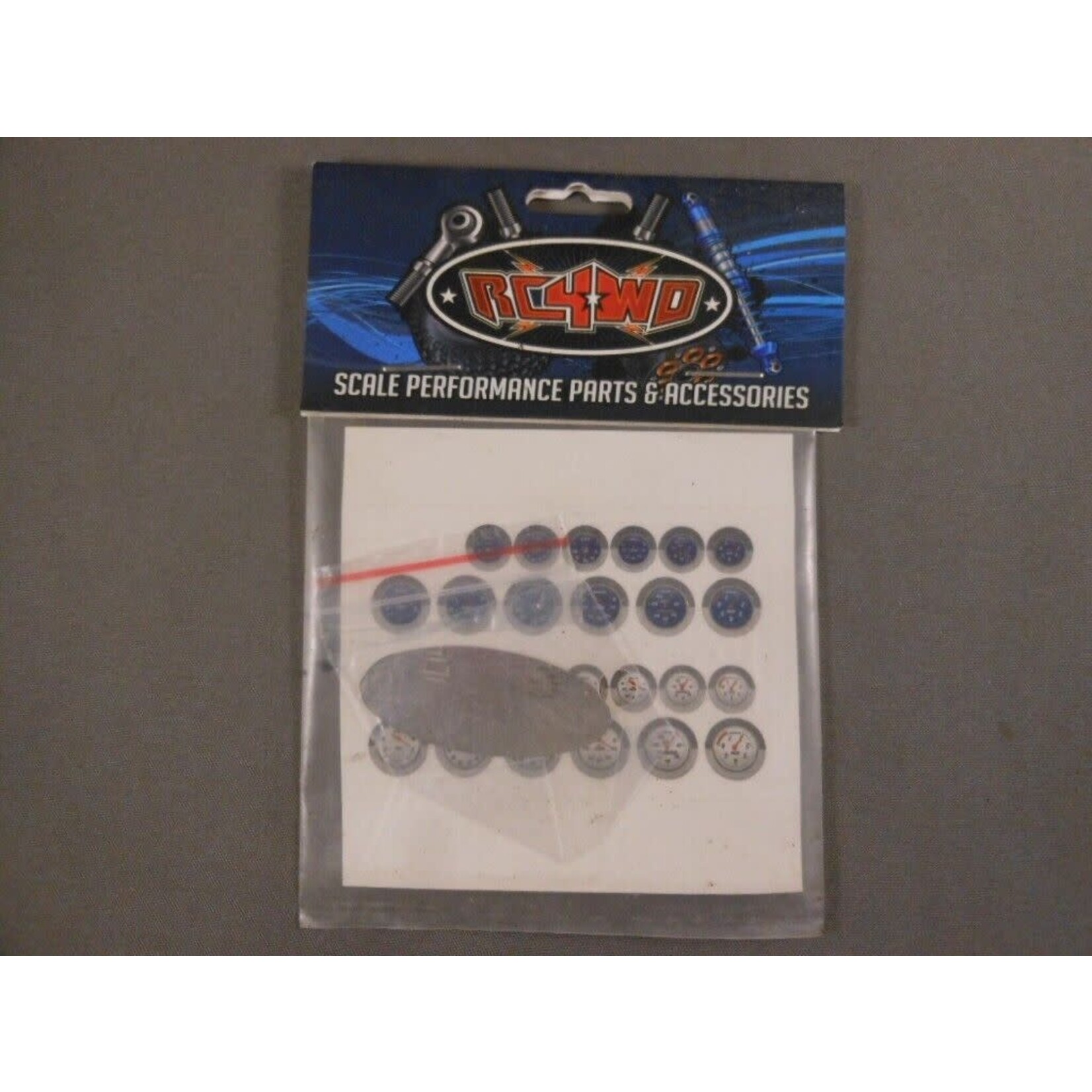 RC4WD #Z-S0945  RC4WD 1/10 Chrome Instrument Panel w/Instrument Decal SheCar & Truck Partset (Style C)