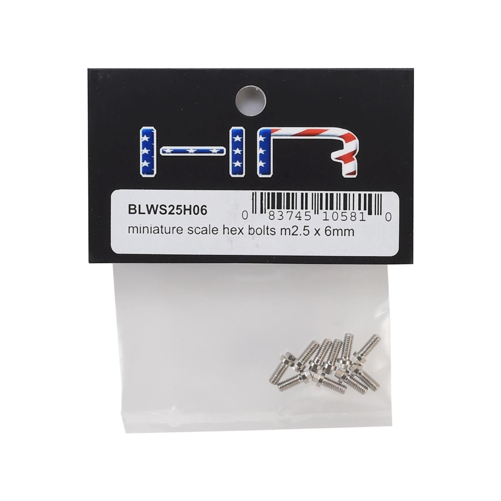 Hot Racing #BLWS25H06 Hot Racing M2.5x6mm Miniature Scale Hex Bolts (10)