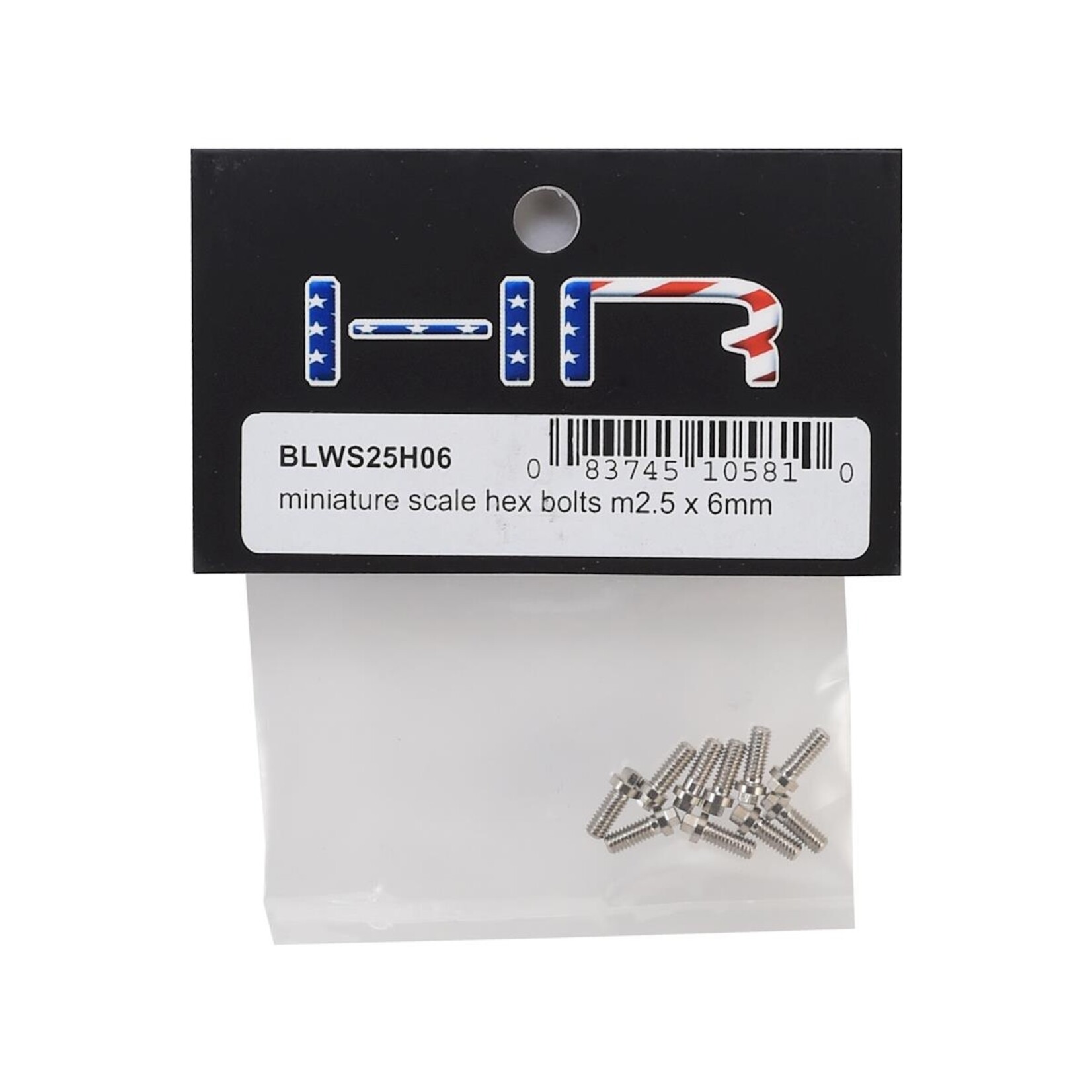 Hot Racing Hot Racing M2.5x6mm Miniature Scale Hex Bolts (10) #BLWS25H06