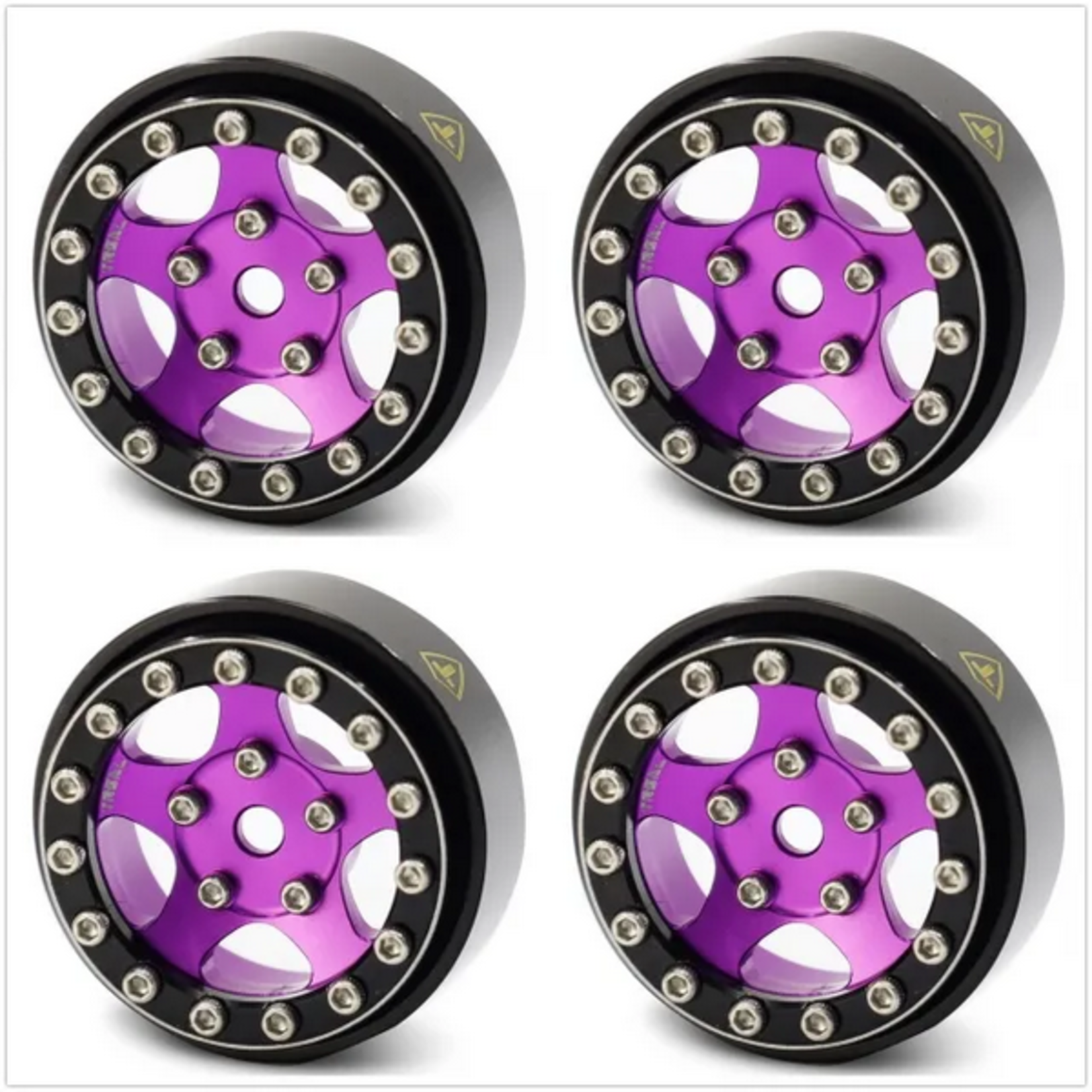 Treal TREAL Type-B 1.0" Beadlock Wheels for Axial SCX24 (Purple) #X0033NJ2W9