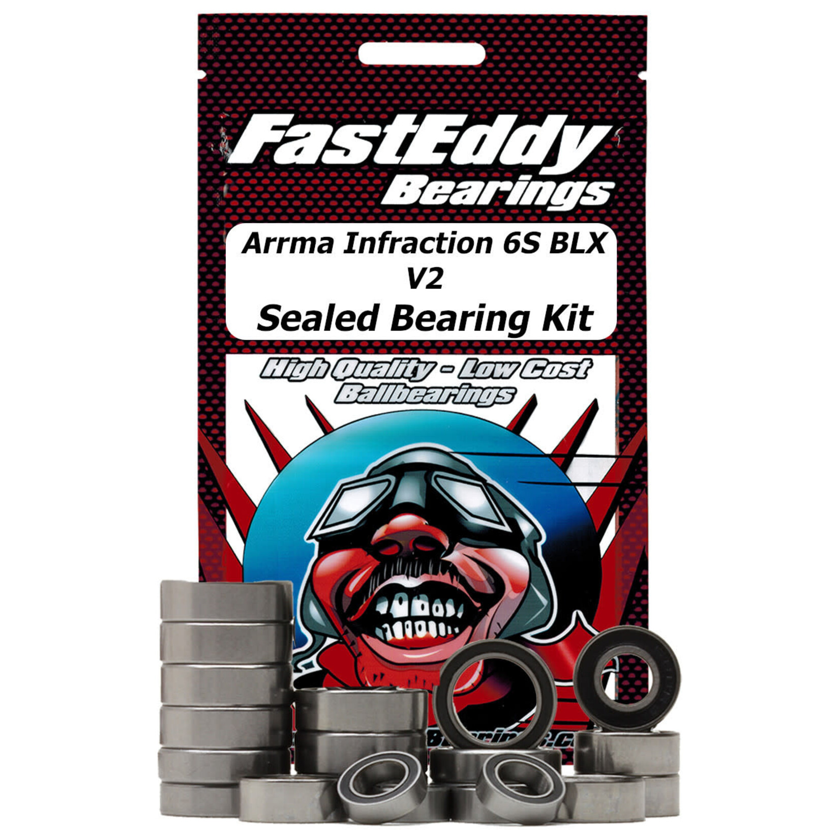 FastEddy #TFE6313 FastEddy Arrma Infraction 6S BLX V2 Sealed Bearing Kit