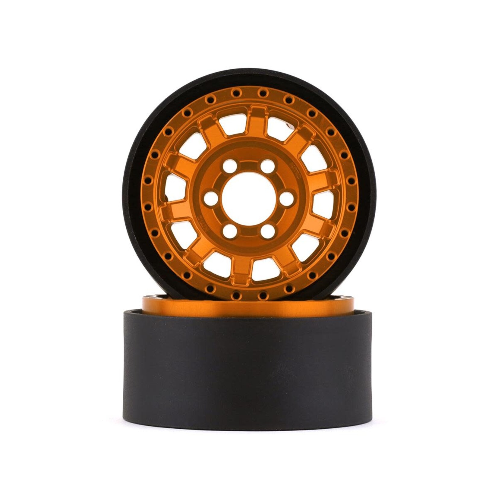Vanquish Products #VPS07785 Vanquish Products KMC KM236 Tank 1.9" Beadlock Crawler Wheels (Orange) (2)