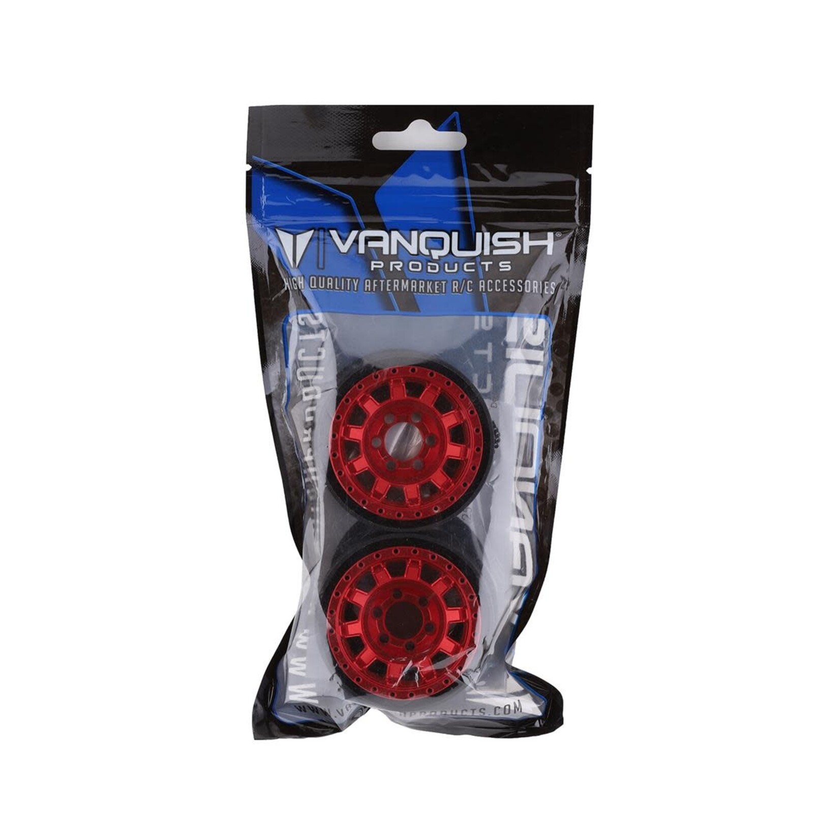 Vanquish Products Vanquish Products KMC KM236 Tank 1.9" Beadlock Crawler Wheels (Red) (2) #VPS07783