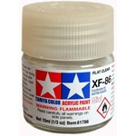Tamiya #81786 Tamiya XF-86 Flat Clear Acrylic Paint (10ml)