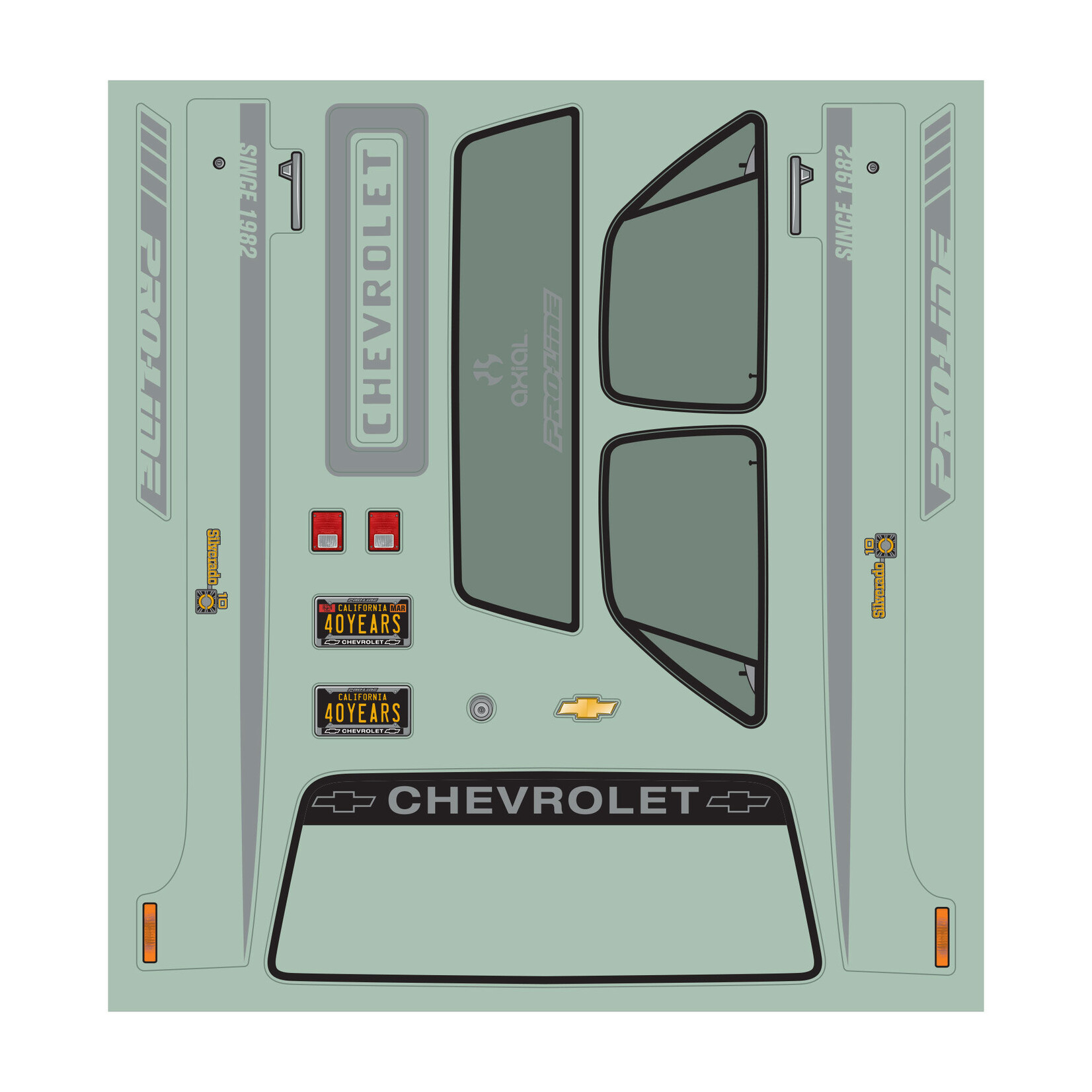 Pro-Line Pro-Line 1/10 Pre-Cut 1982 Chevy K-10 12.3" Rock Crawler Body (Clear) (SCX10) #3600-00