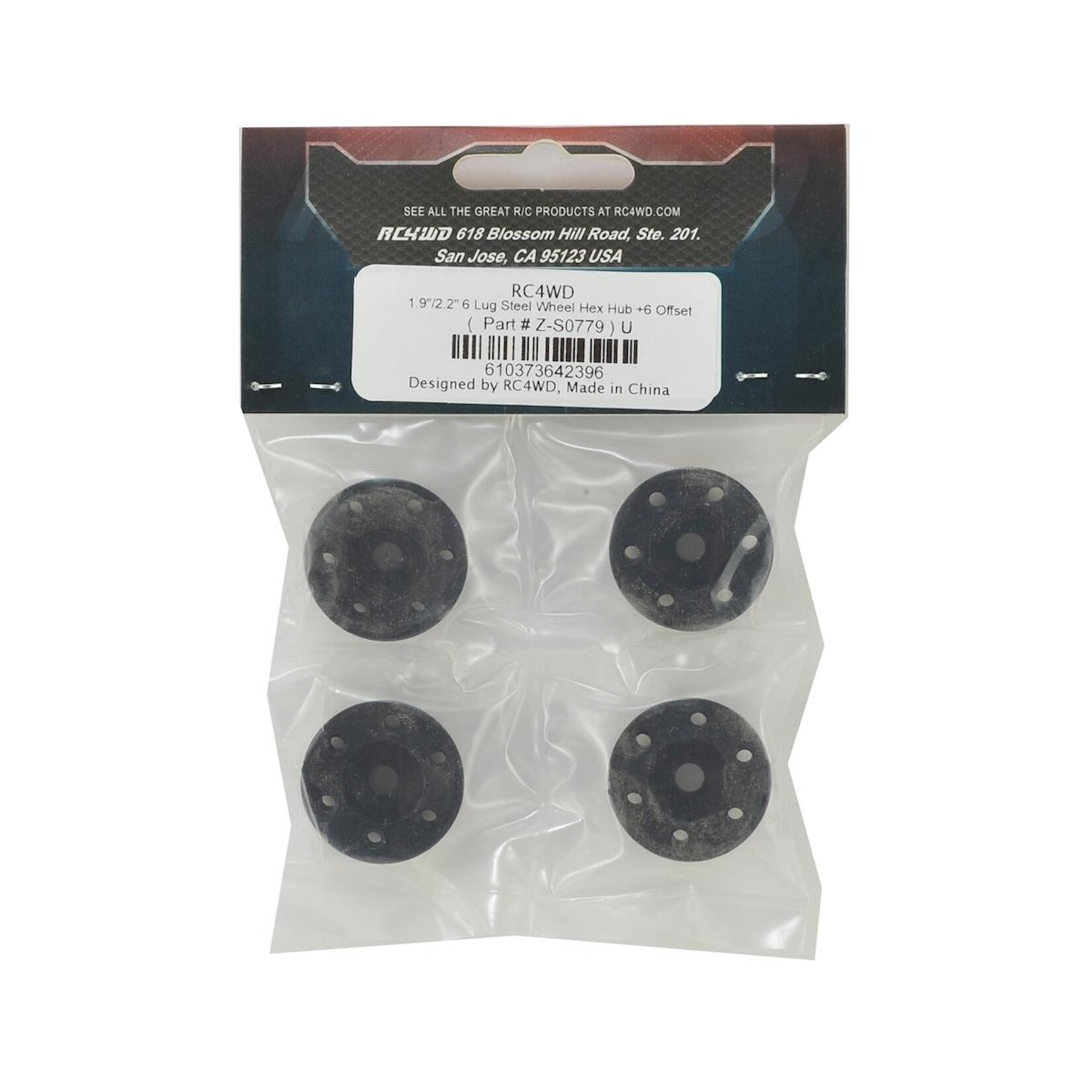 RC4WD #Z-S0779 RC4WD 6-Lug Steel Wheel Hex Hub (+6 Offset)