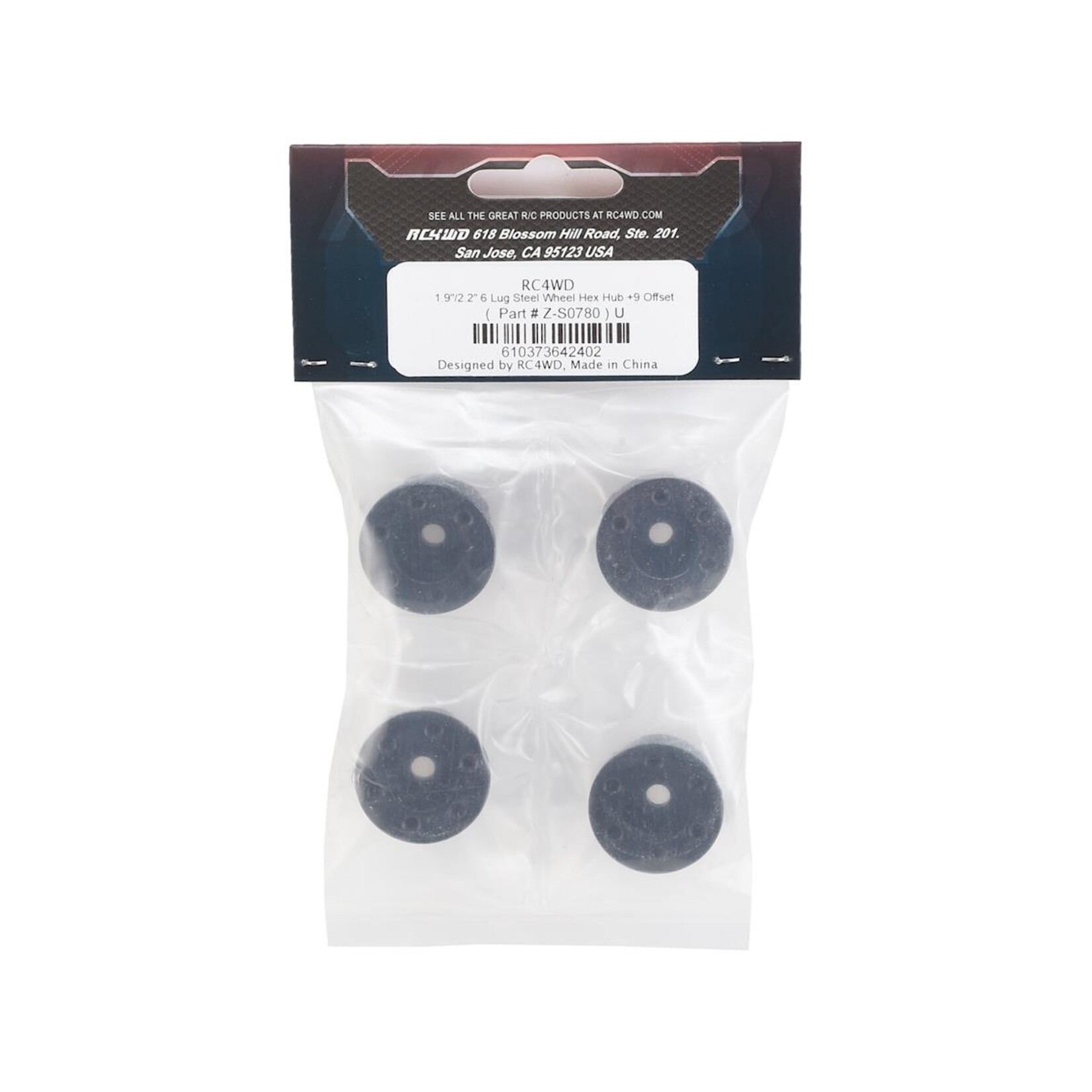 RC4WD #Z-S0780 RC4WD 6-Lug Steel Wheel Hex Hub (+9 Offset)