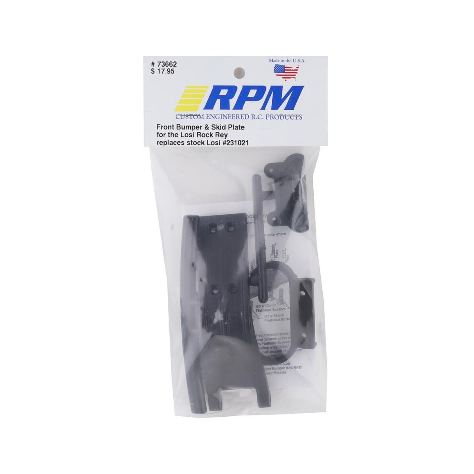 RPM RPM Losi Rock Rey Front Bumper & Skid Plate #73662