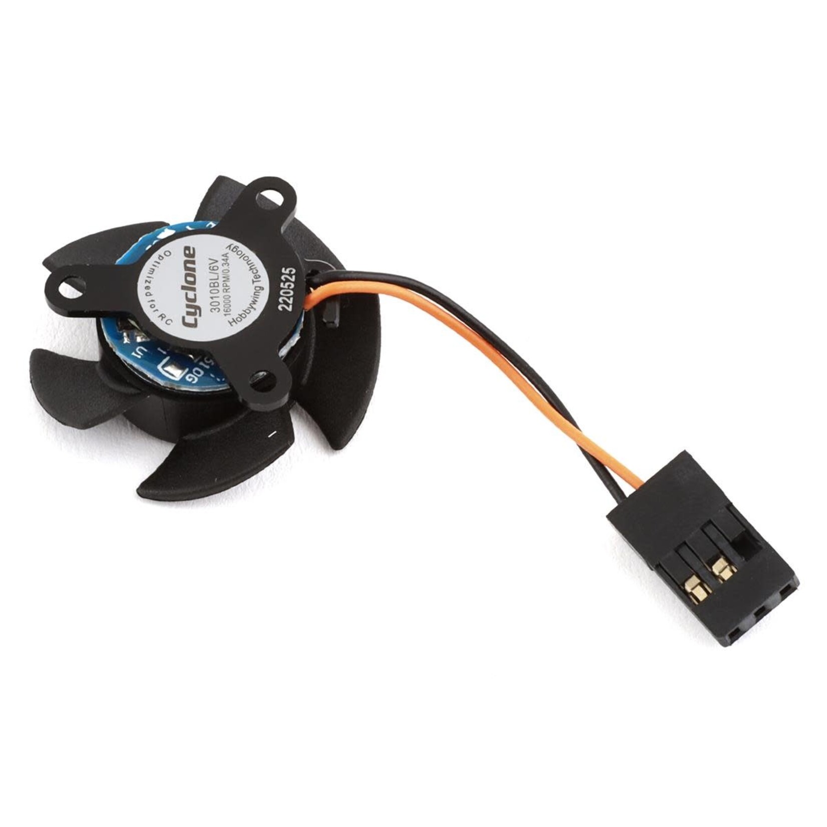 Hobbywing #30860108 Hobbywing MP3010BL Cyclone 6V Fan (Black)